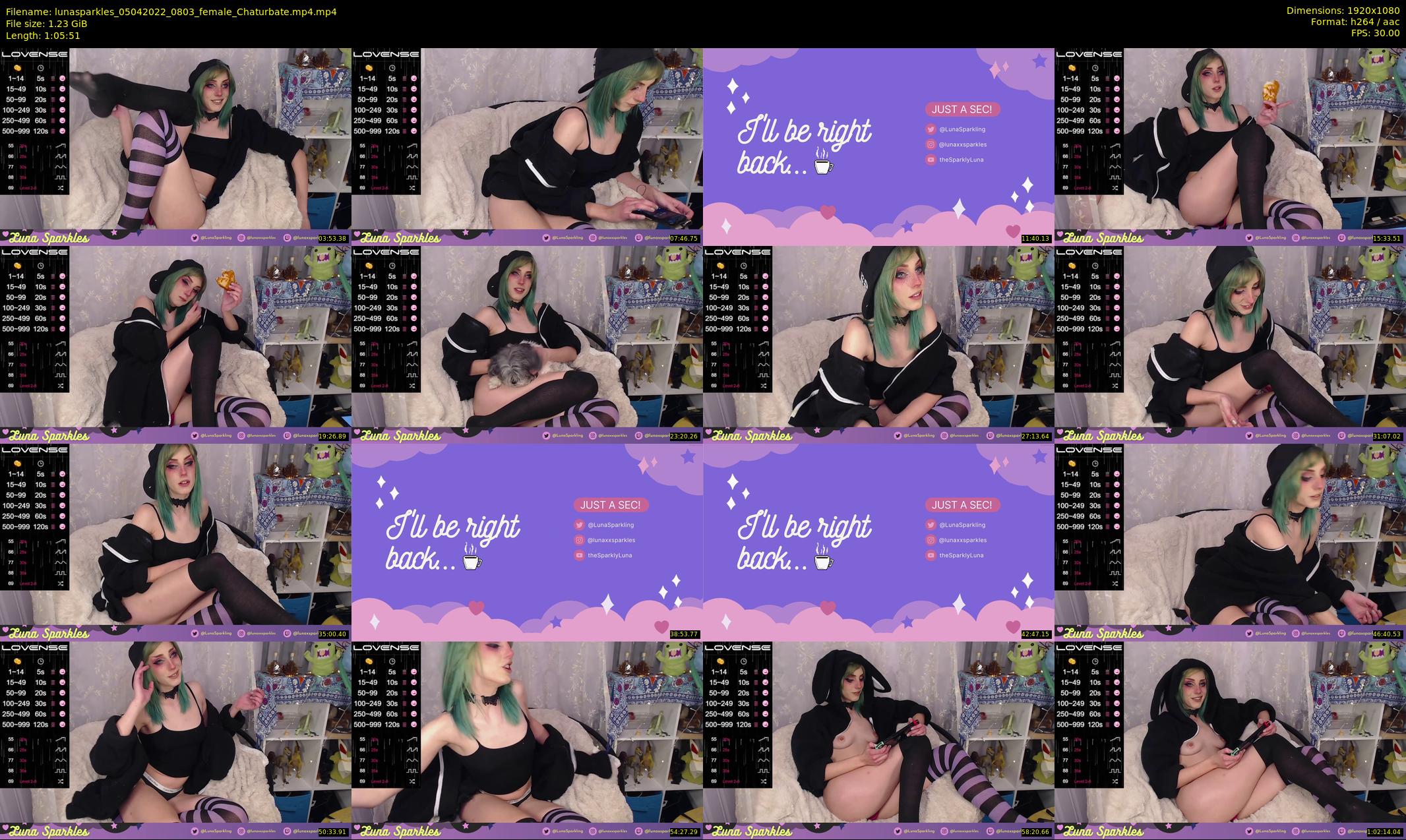 lunasparkles — 66 minute Chaturbate female cam show recording, 1080p, Apr 5, 2022