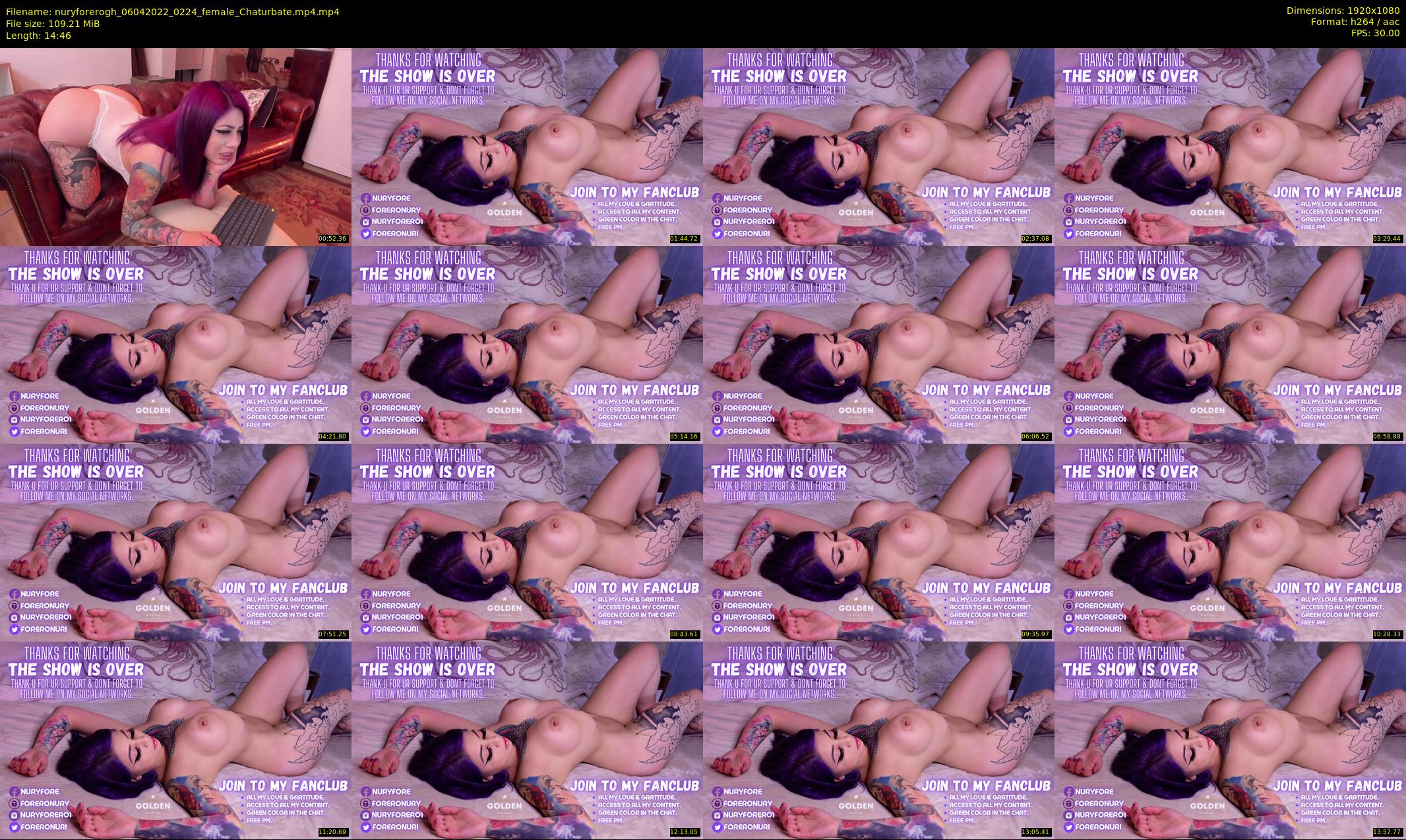 nuryforerogh — 15 minute Chaturbate female cam show recording, 1080p, Apr 6, 2022