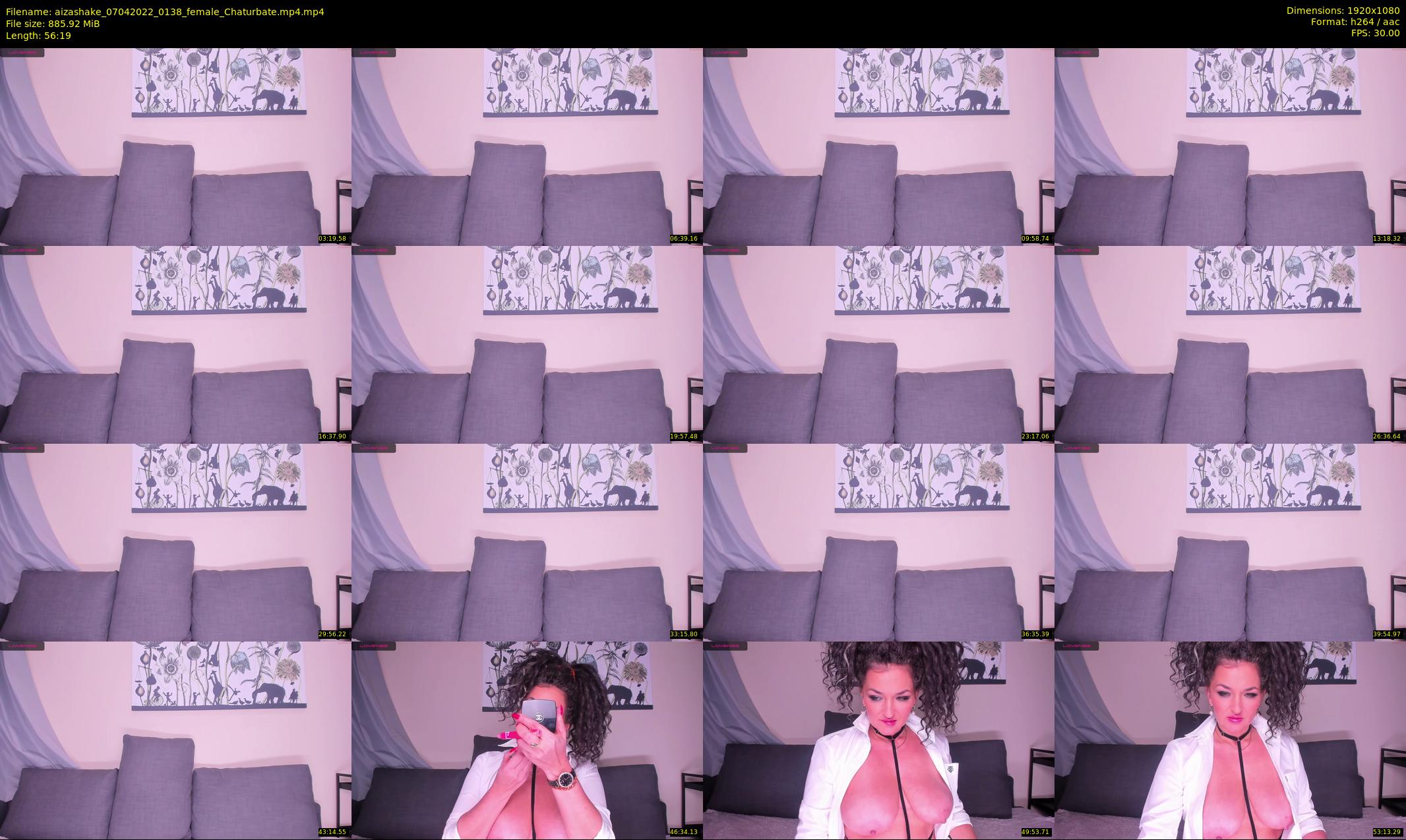 aizashake — 57 minute Chaturbate female cam show recording, 1080p, Apr 7, 2022