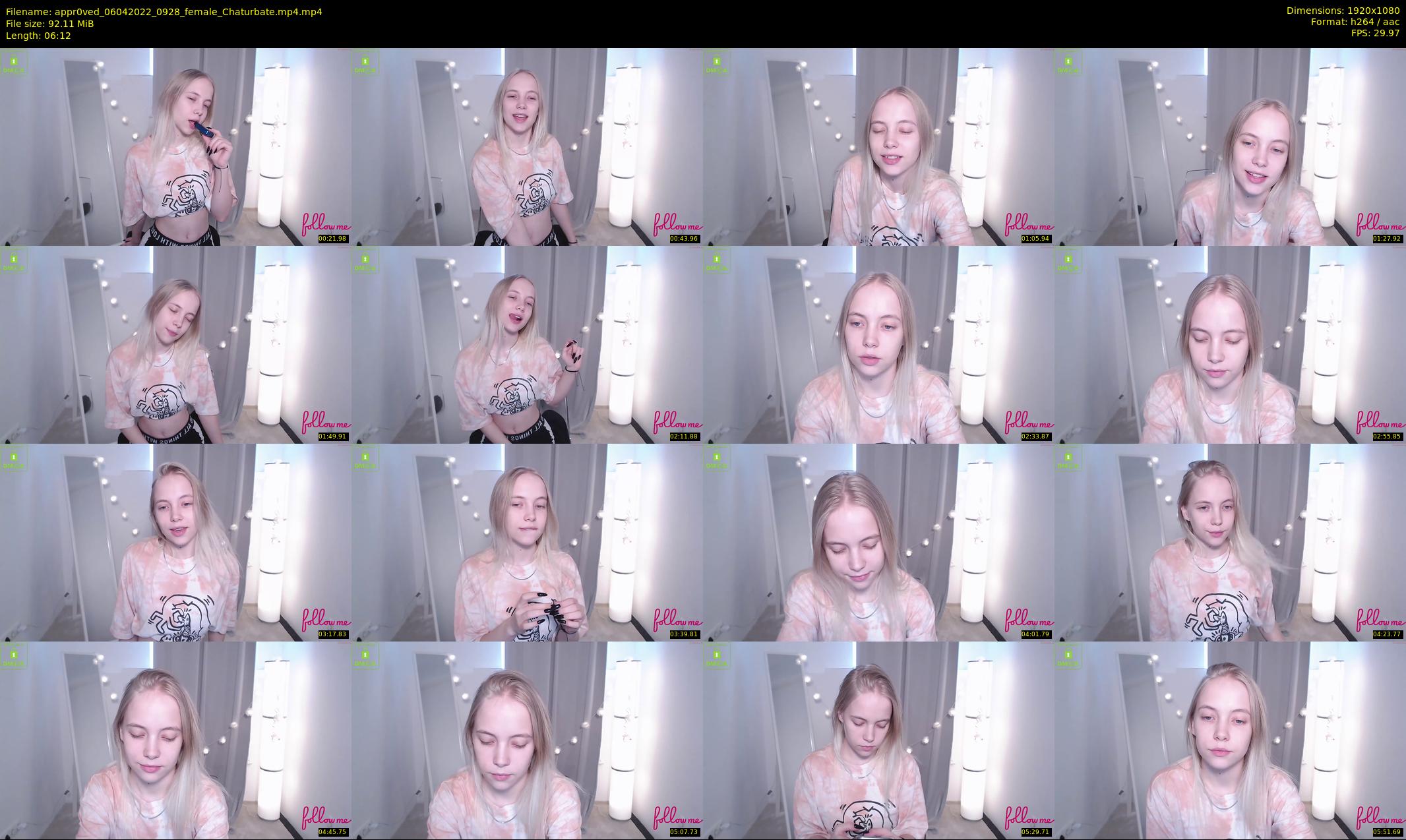 appr0ved — 7 minute Chaturbate female cam show recording, 1080p, Apr 6, 2022
