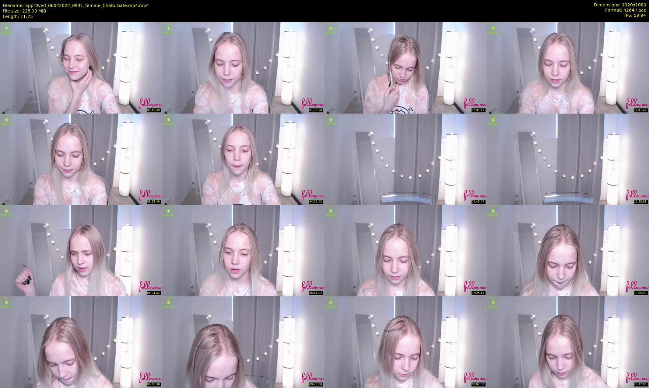 appr0ved — 12 minute Chaturbate female cam show recording, 1080p, Apr 6, 2022