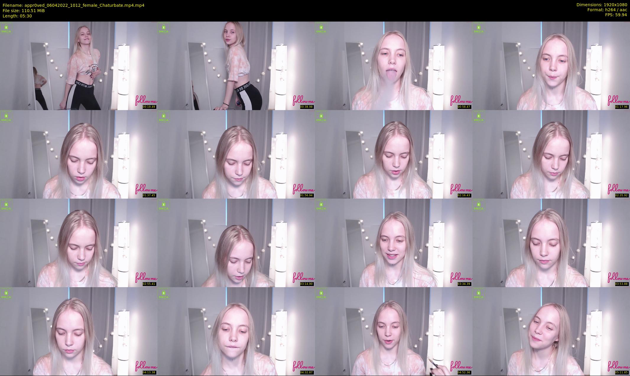 appr0ved — 6 minute Chaturbate female cam show recording, 1080p, Apr 6, 2022