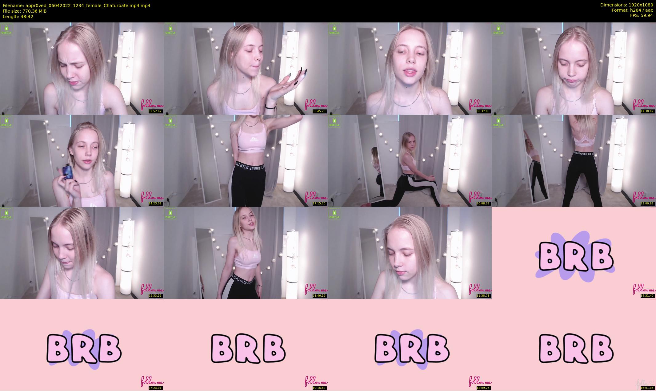 appr0ved — 49 minute Chaturbate female cam show recording, 1080p, Apr 6, 2022