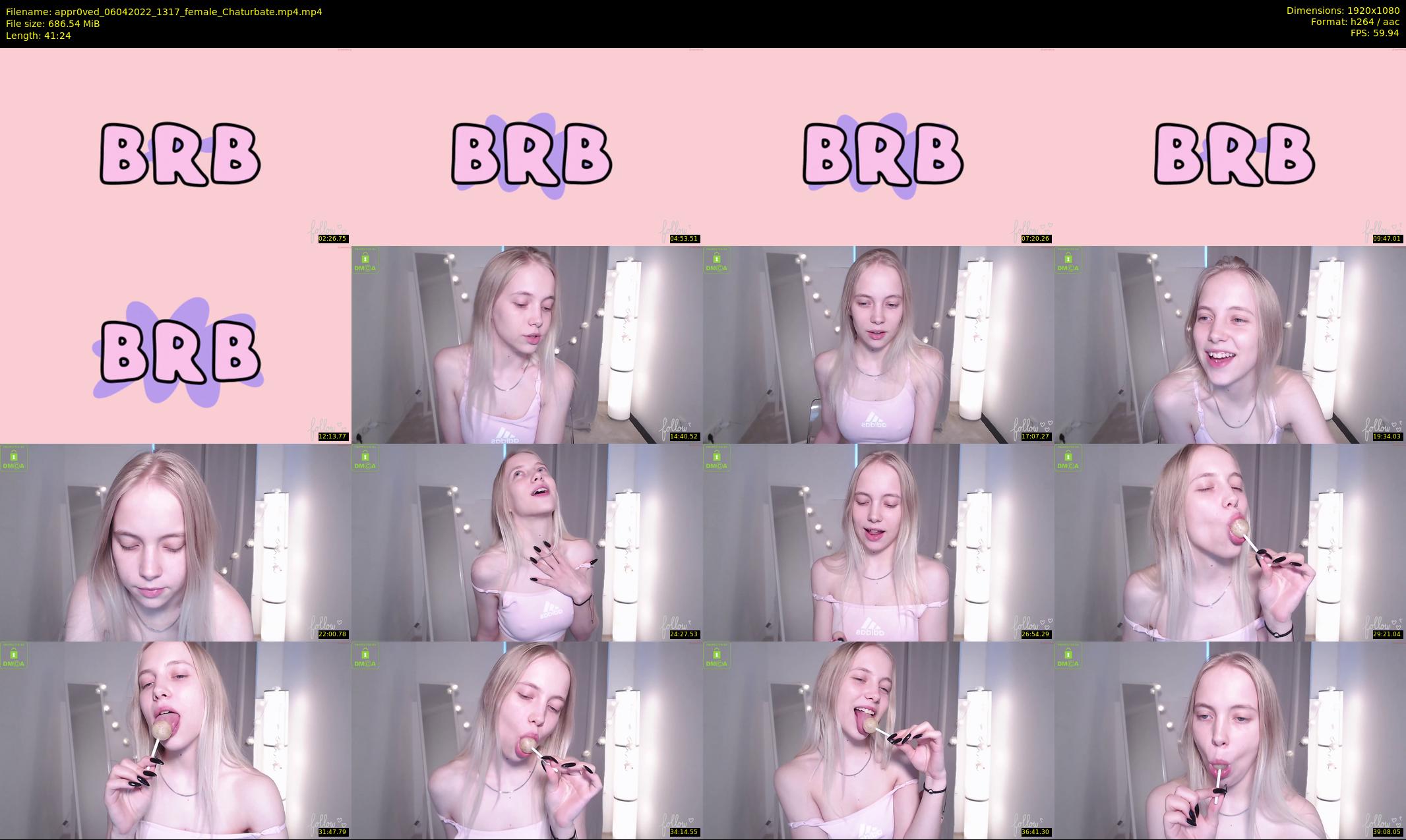 appr0ved — 42 minute Chaturbate female cam show recording, 1080p, Apr 6, 2022