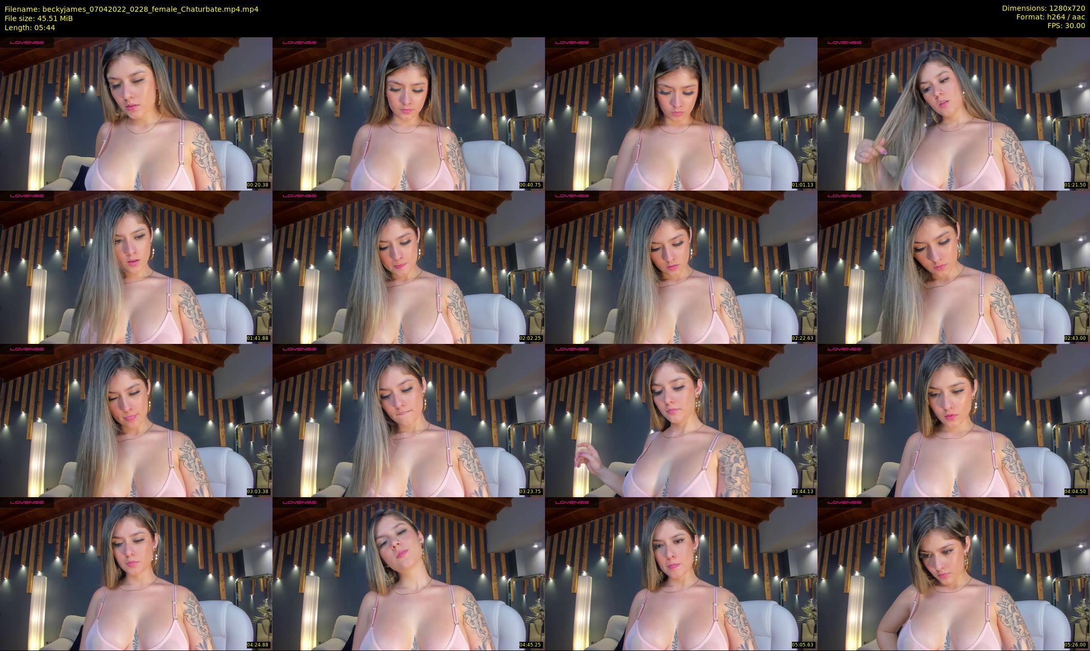 beckyjames — 6 minute Chaturbate female cam show recording, 720p, Apr 7, 2022