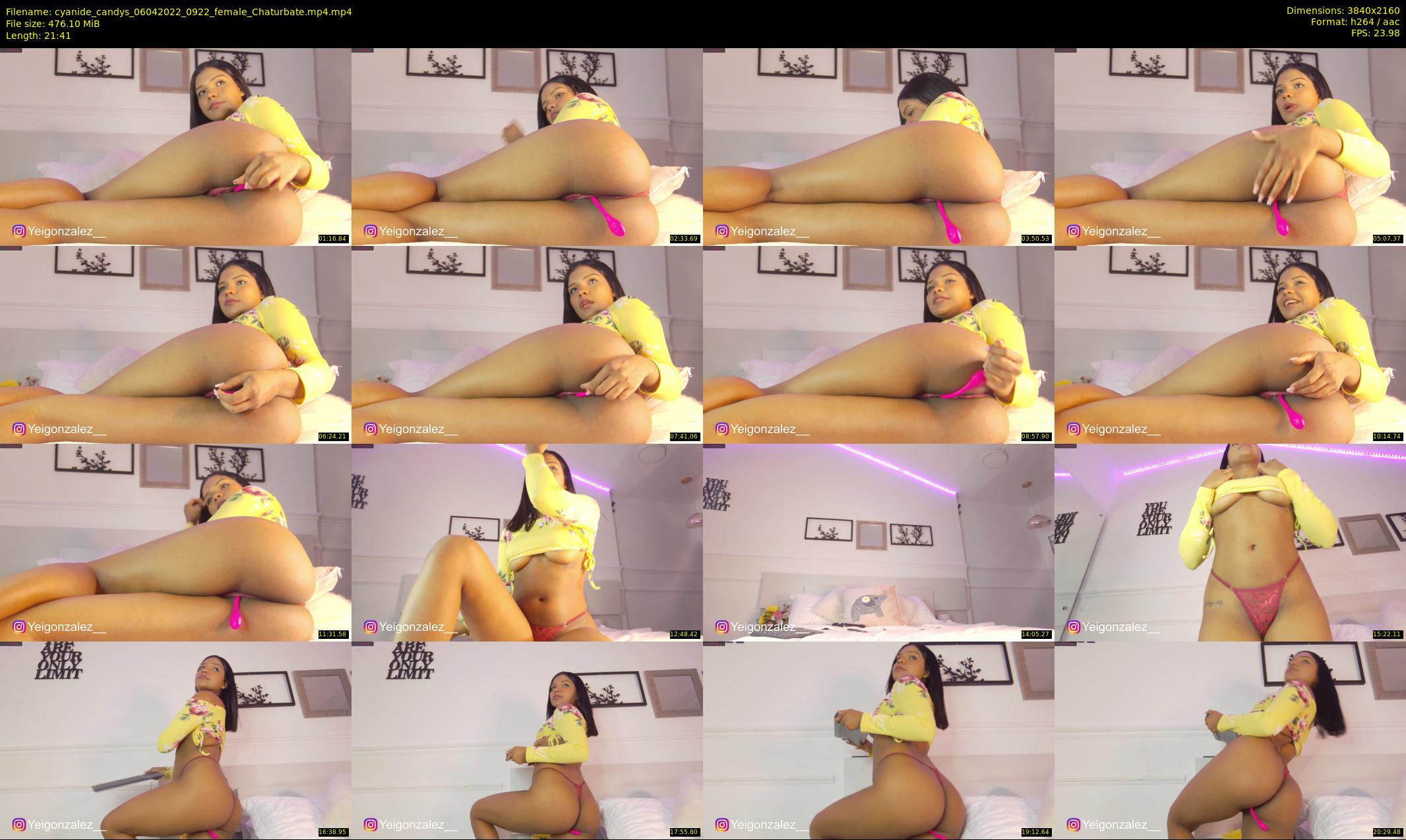 cyanide_candys — 22 minute Chaturbate female cam show recording, 4K, Apr 6, 2022