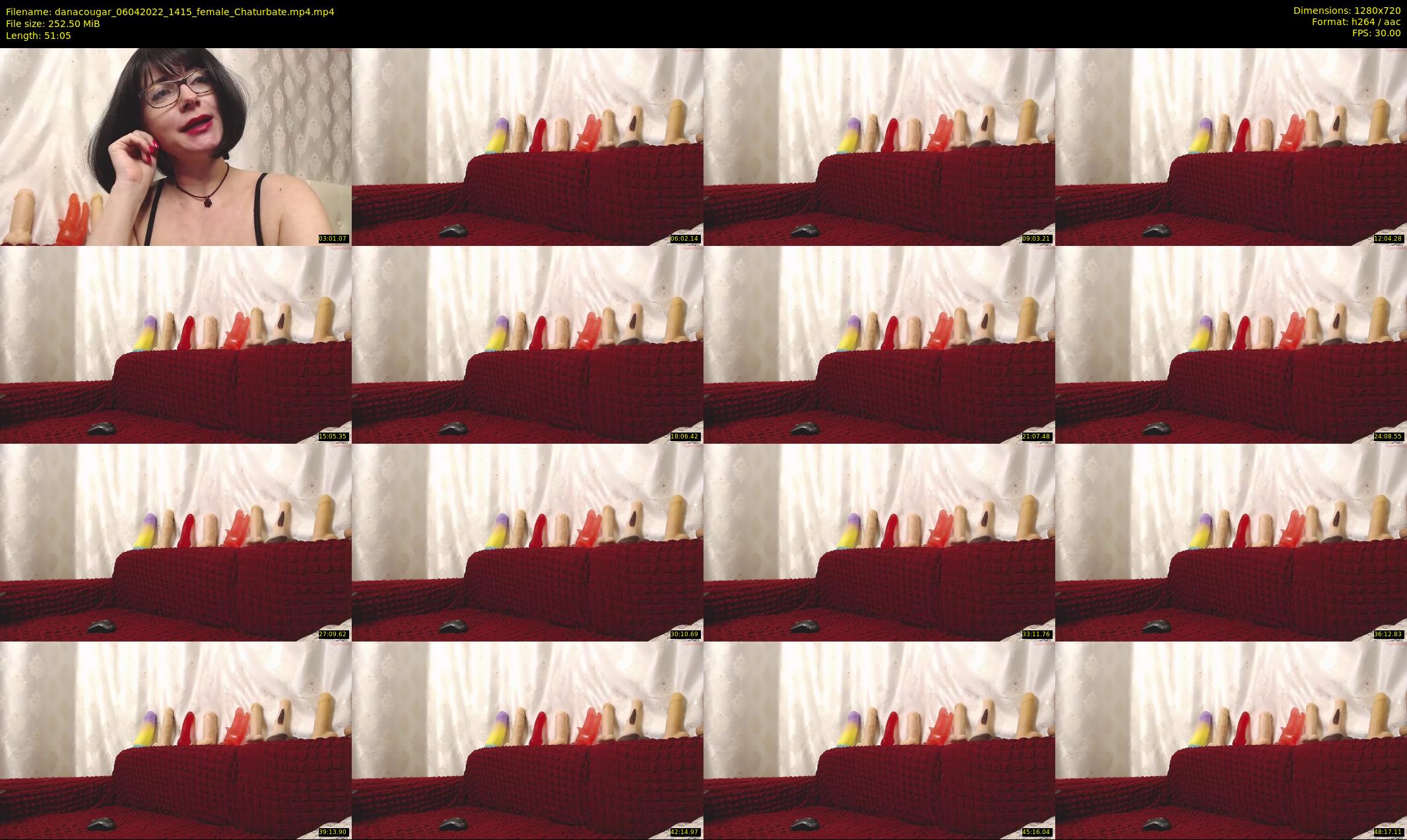 danacougar — 52 minute Chaturbate female cam show recording, 720p, Apr 6, 2022