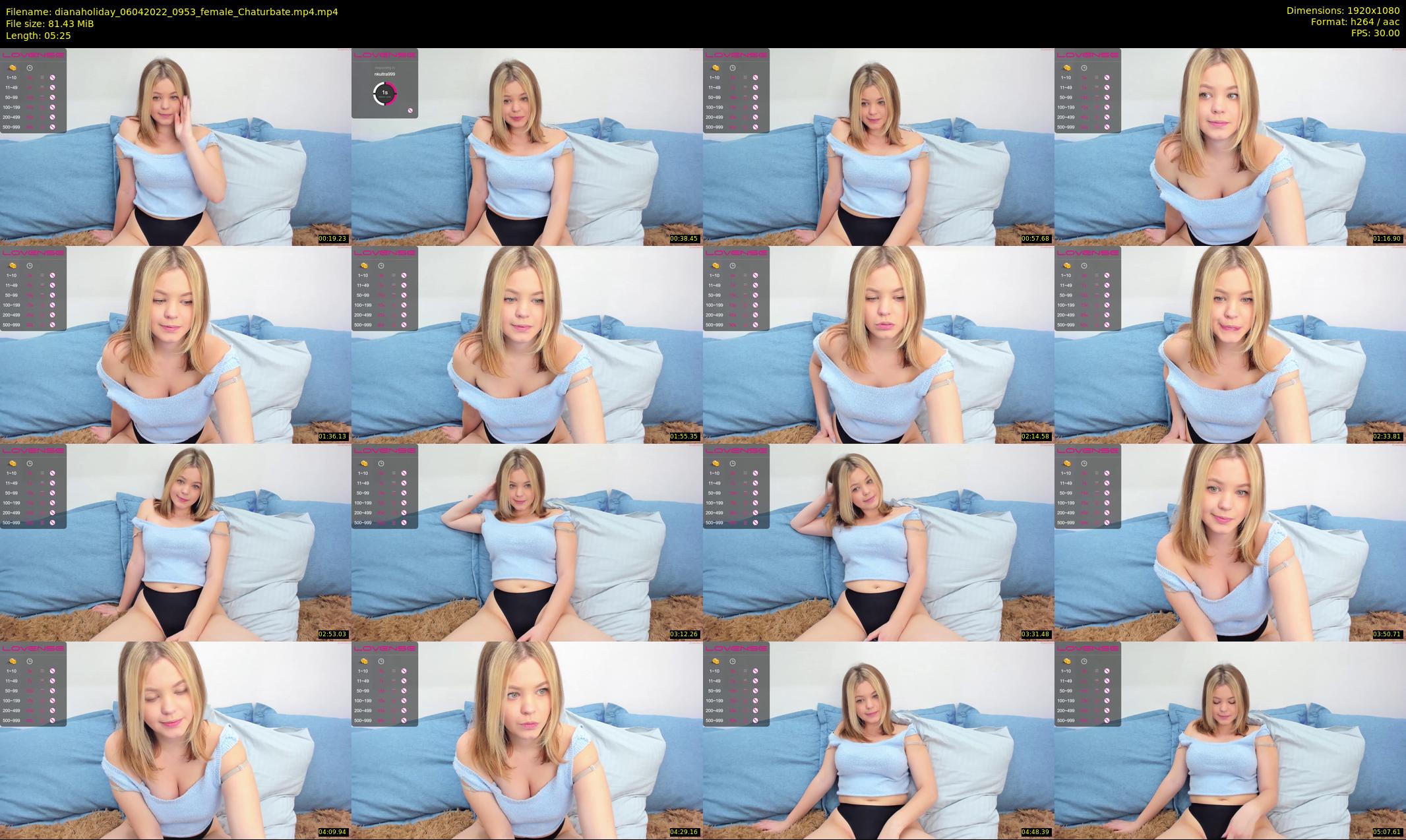 dianaholiday — 6 minute Chaturbate female cam show recording, 1080p, Apr 6, 2022