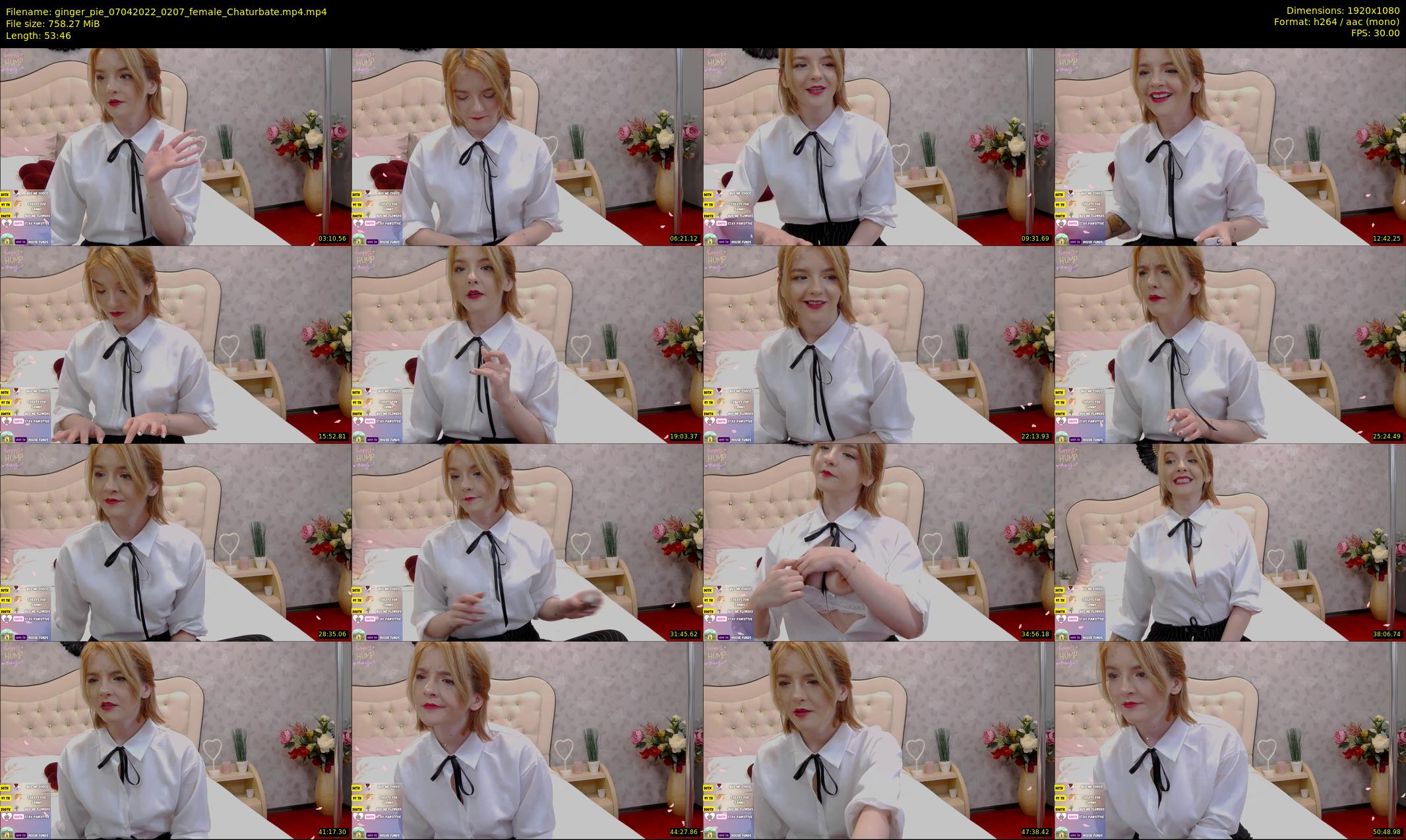 ginger_pie — 54 minute Chaturbate female cam show recording, 1080p, Apr 7, 2022