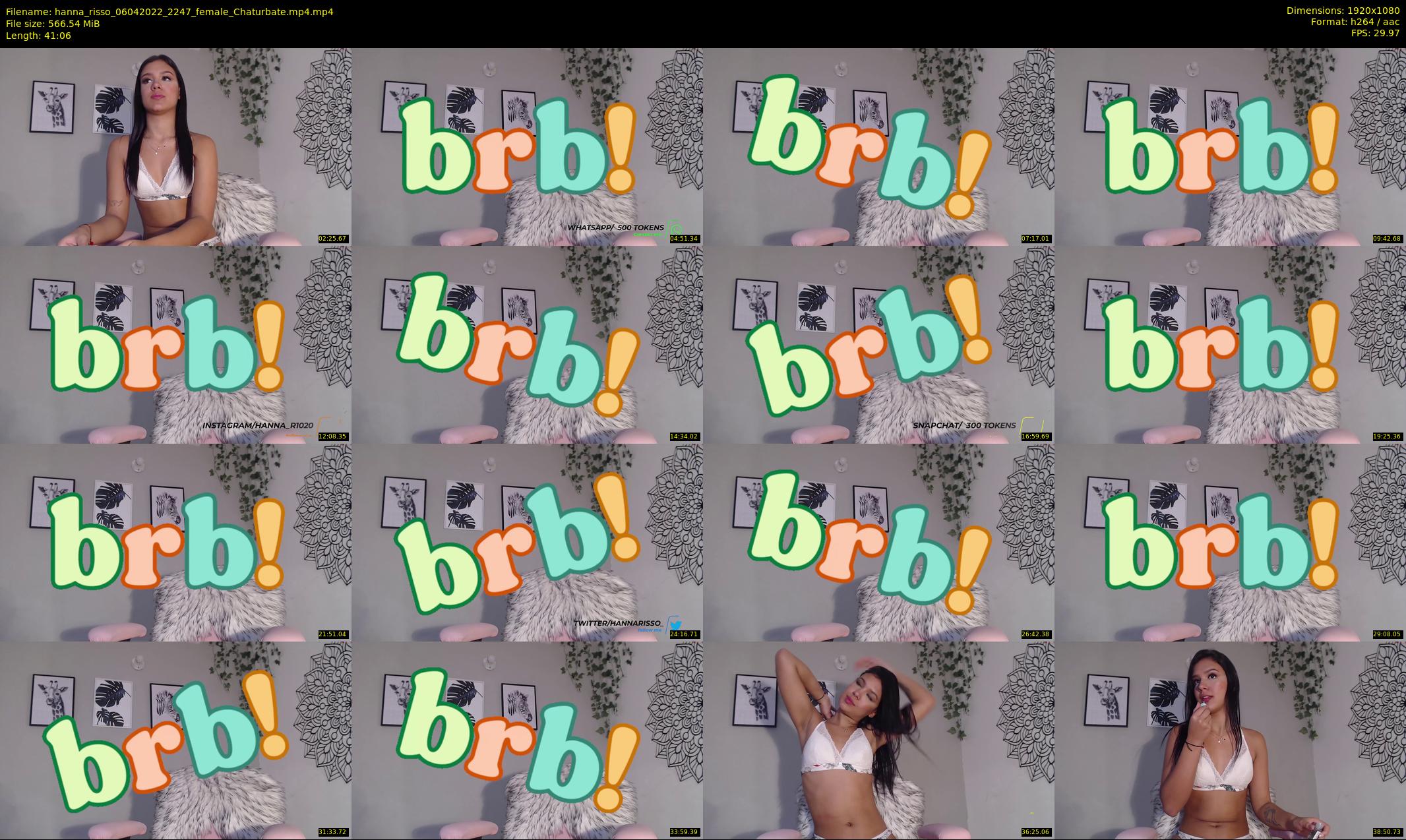 hanna_risso — 42 minute Chaturbate female cam show recording, 1080p, Apr 6, 2022