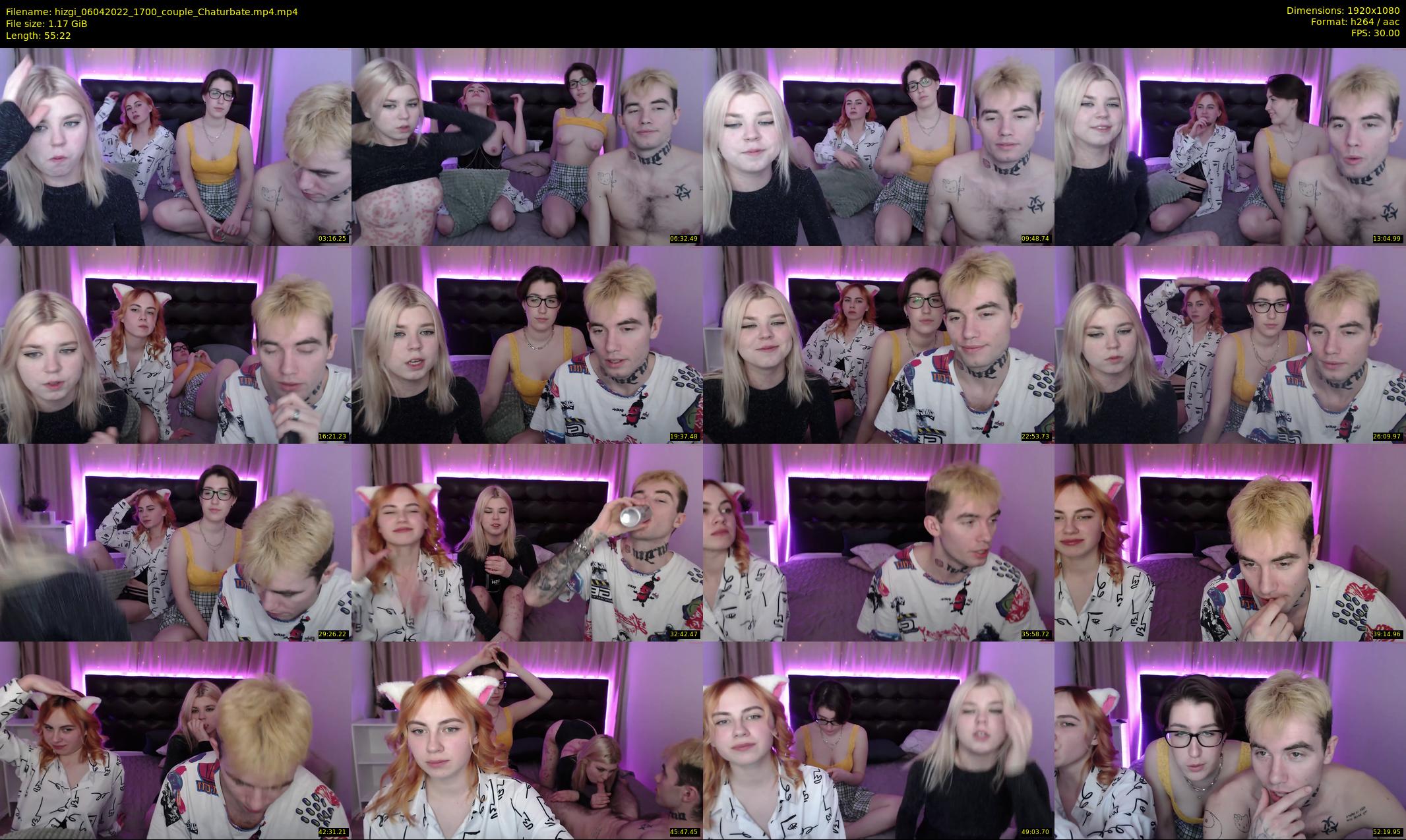 hizgi — 56 minute Chaturbate couple cam show recording, 1080p, Apr 6, 2022