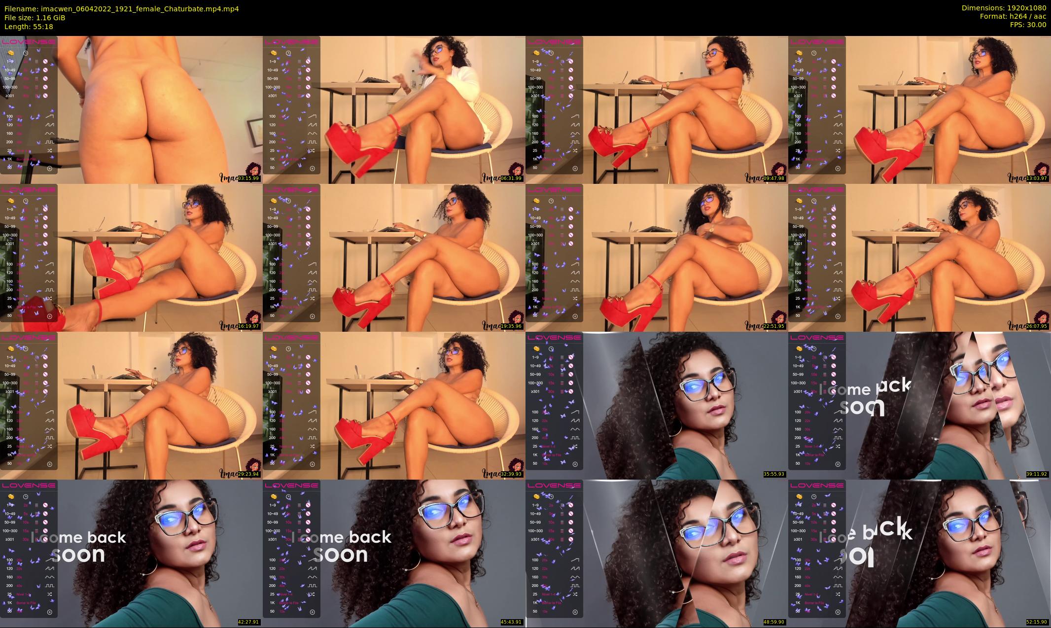 imacwen — 56 minute Chaturbate female cam show recording, 1080p, Apr 6, 2022