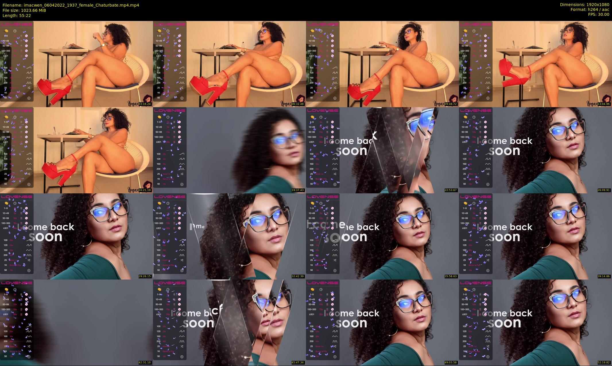 imacwen — 56 minute Chaturbate female cam show recording, 1080p, Apr 6, 2022