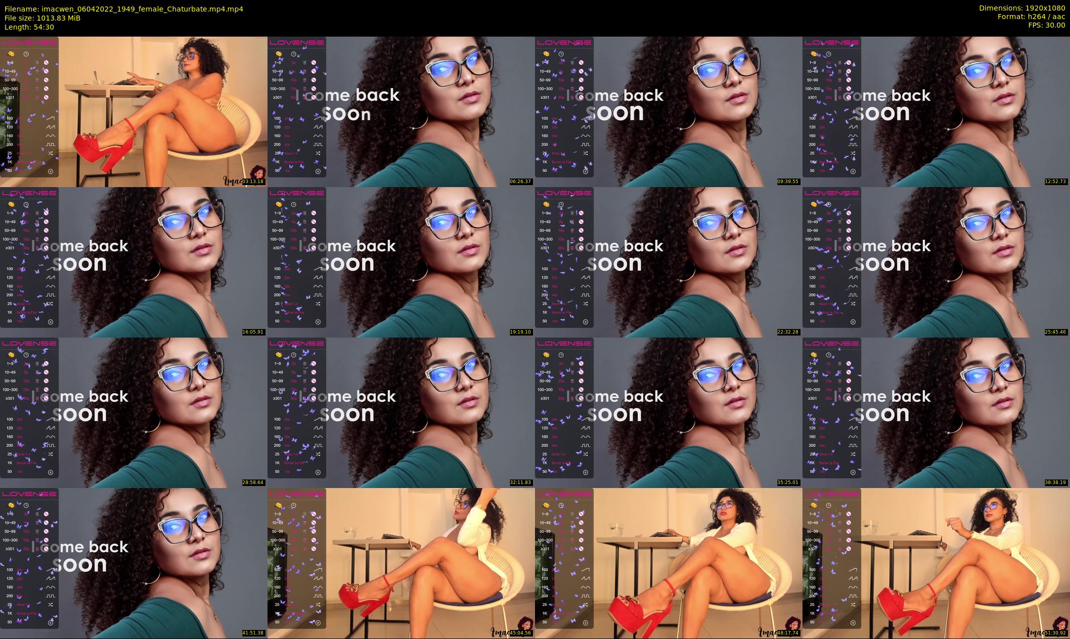 imacwen — 55 minute Chaturbate female cam show recording, 1080p, Apr 6, 2022