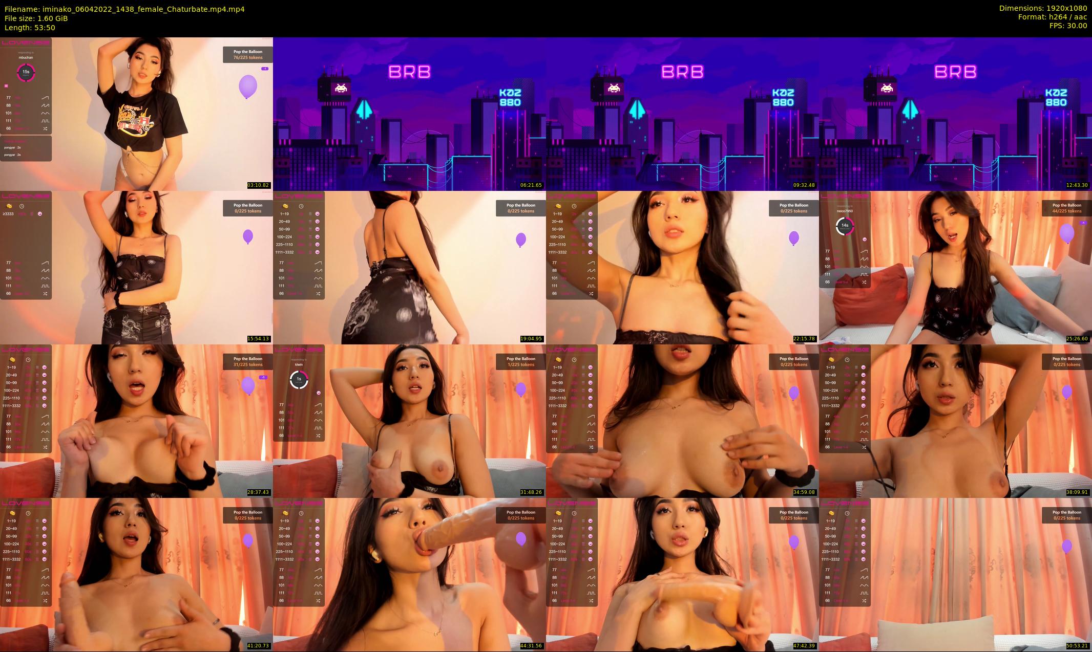 iminako — 54 minute Chaturbate female cam show recording, 1080p, Apr 6, 2022