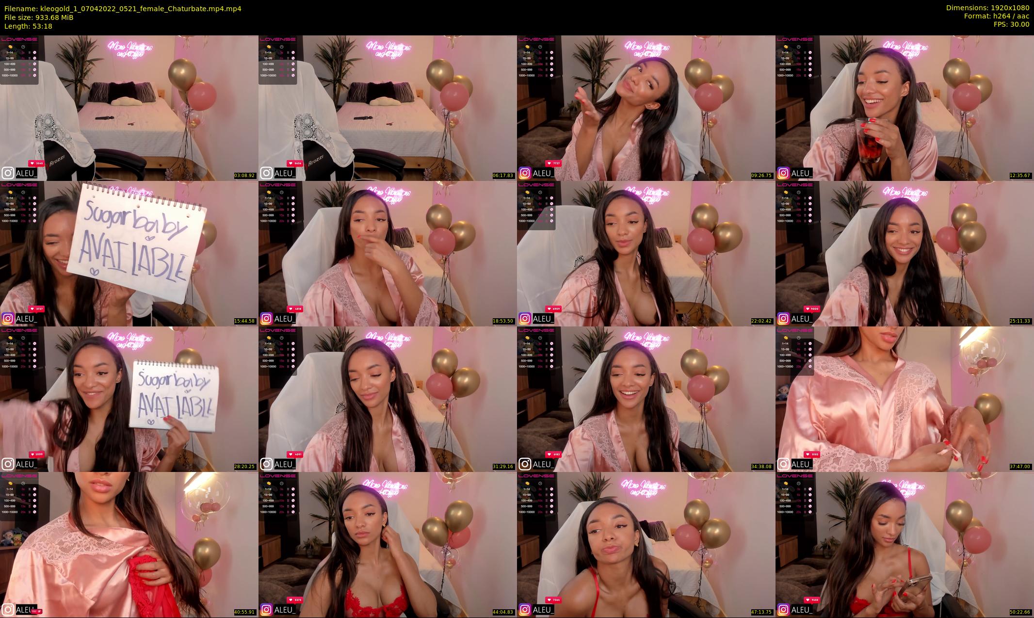 kleogold_1 — 54 minute Chaturbate female cam show recording, 1080p, Apr 7, 2022