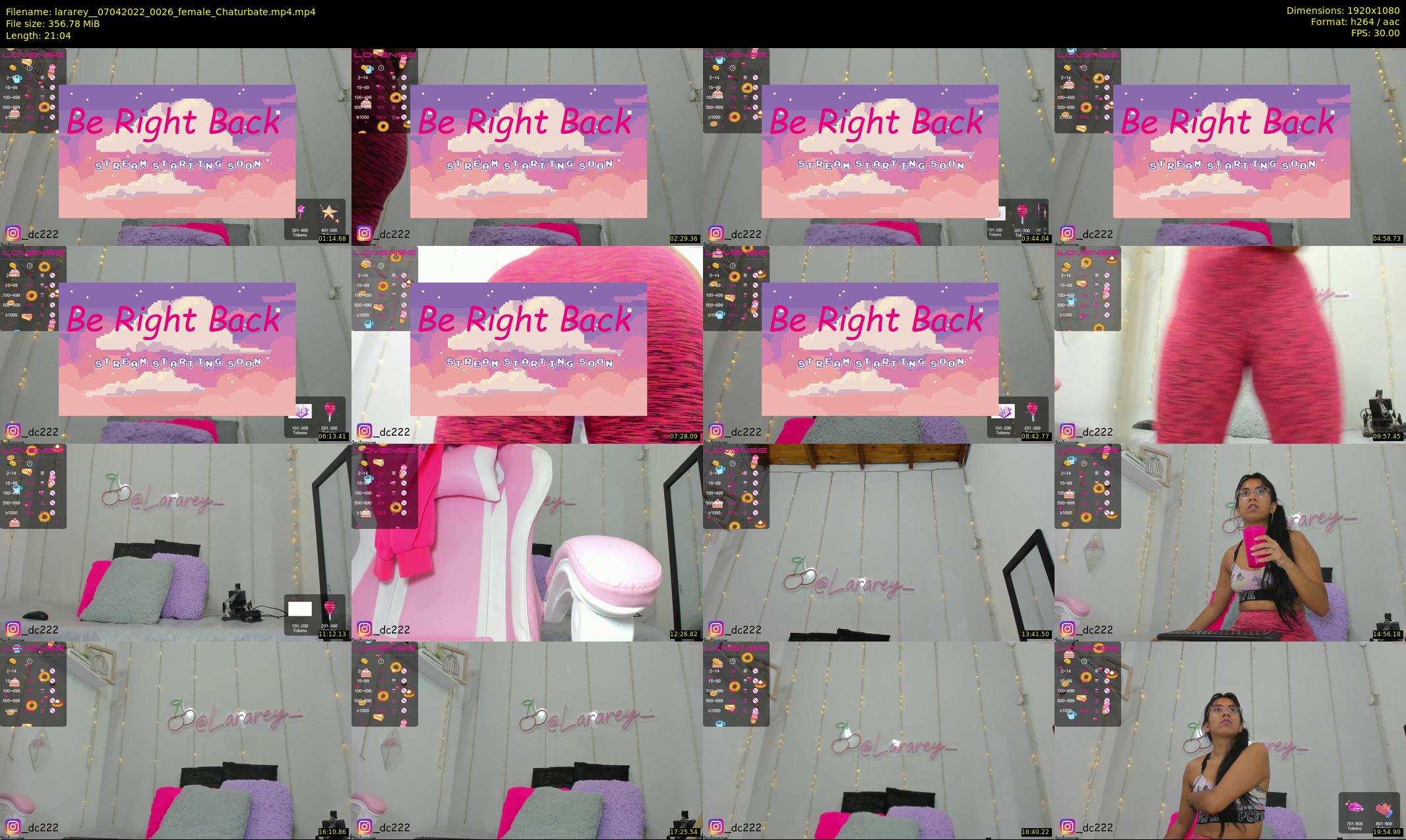lararey_ — 22 minute Chaturbate female cam show recording, 1080p, Apr 7, 2022