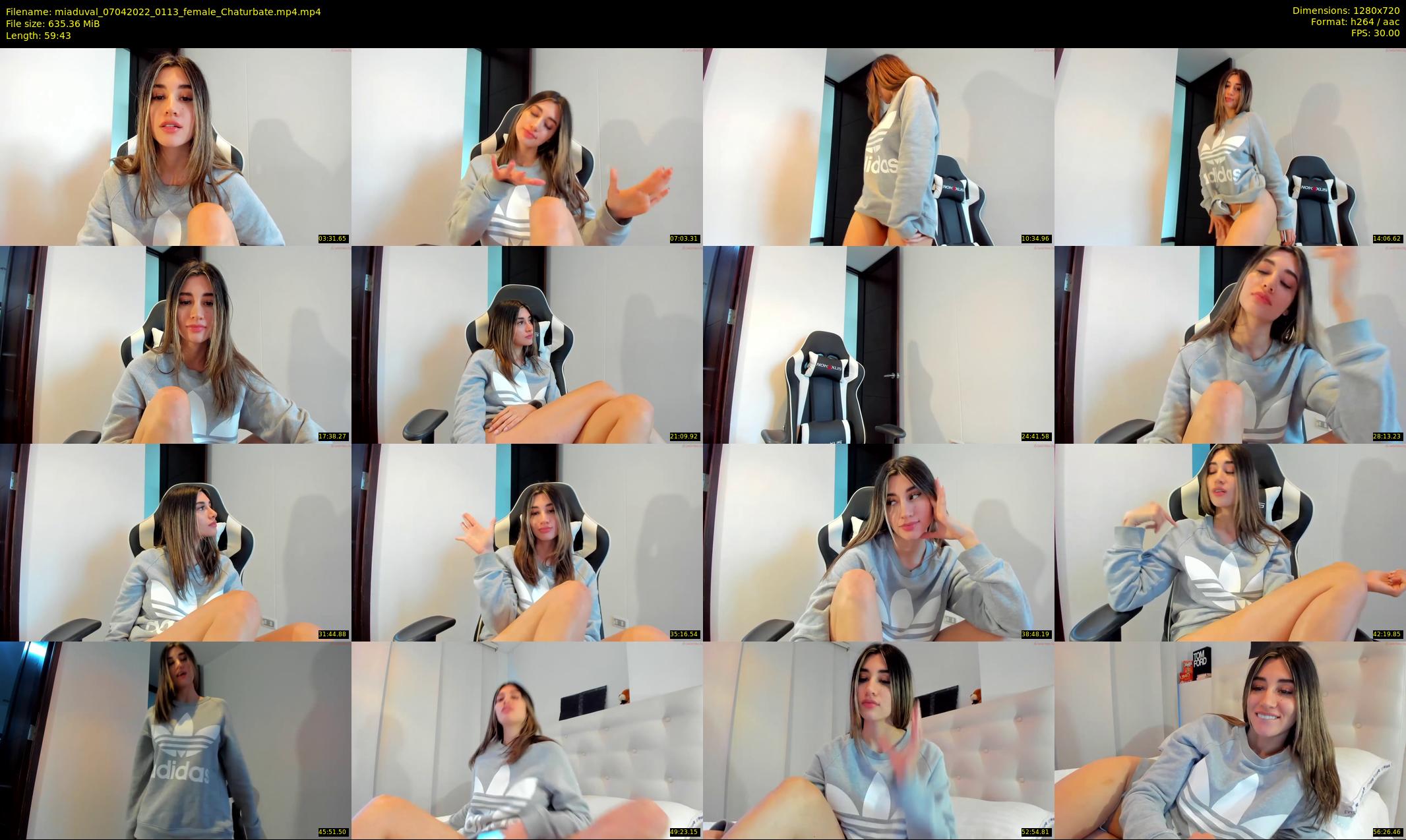 miaduval — 60 minute Chaturbate female cam show recording, 720p, Apr 7, 2022