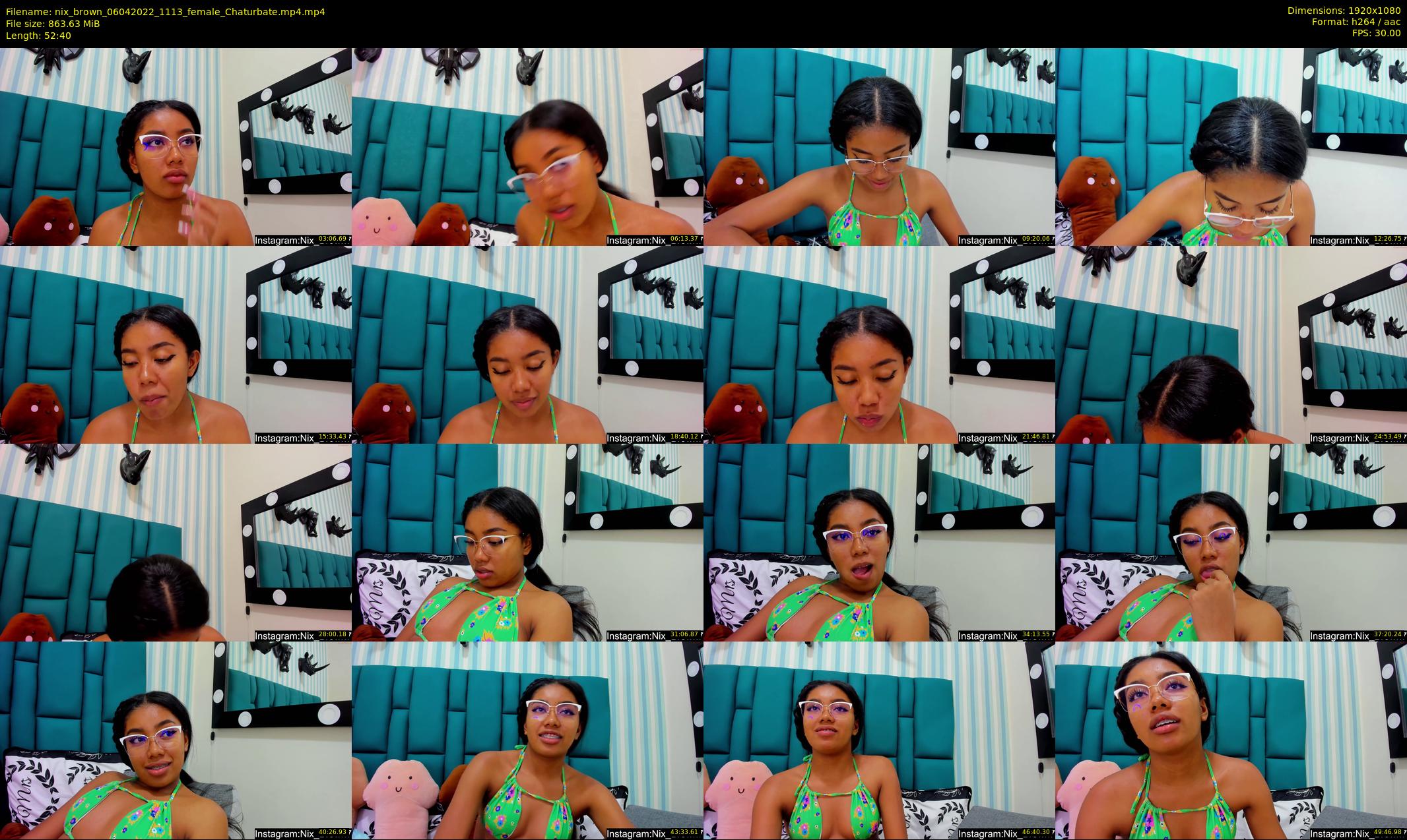 nix_brown — 53 minute Chaturbate female cam show recording, 1080p, Apr 6, 2022