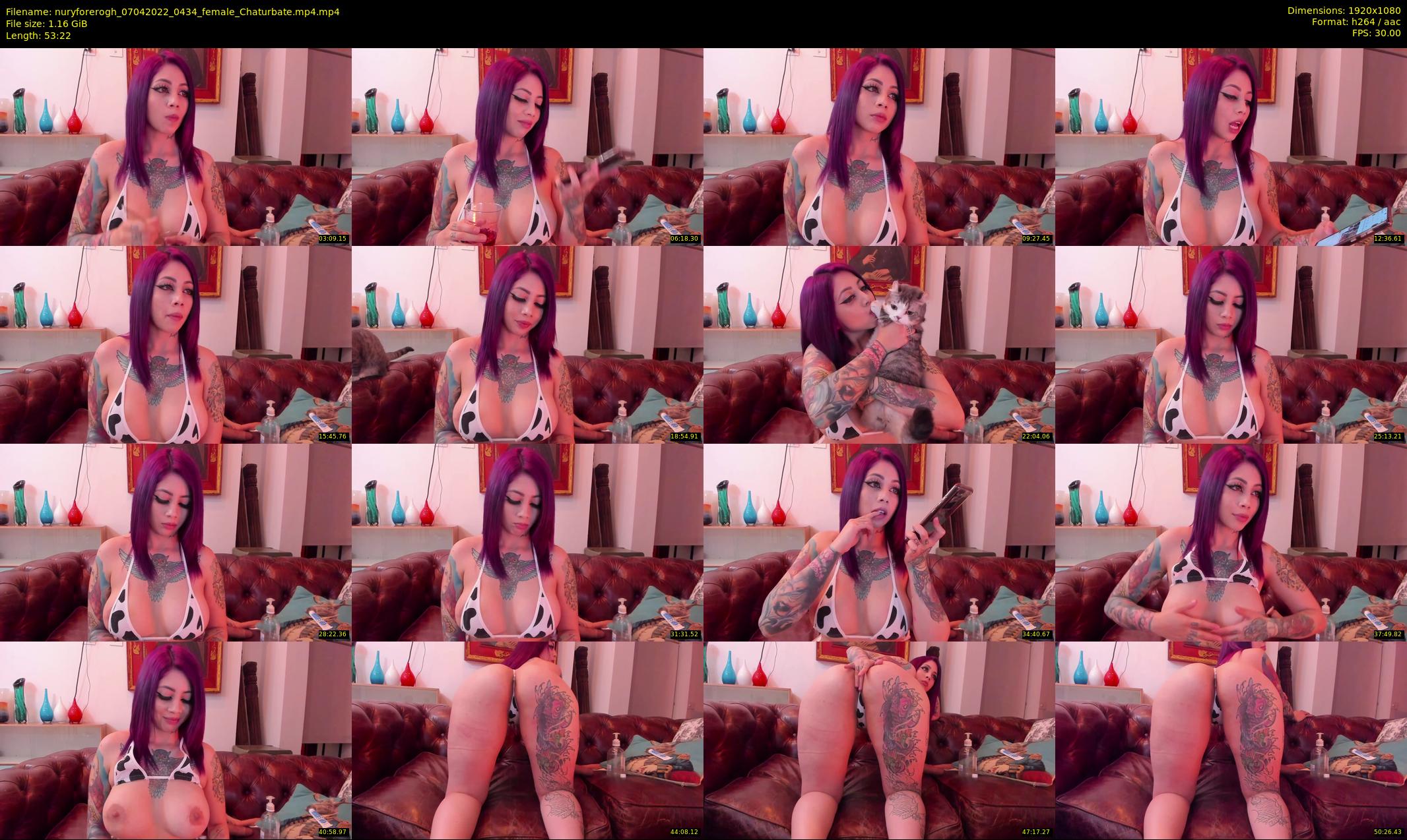nuryforerogh — 54 minute Chaturbate female cam show recording, 1080p, Apr 7, 2022