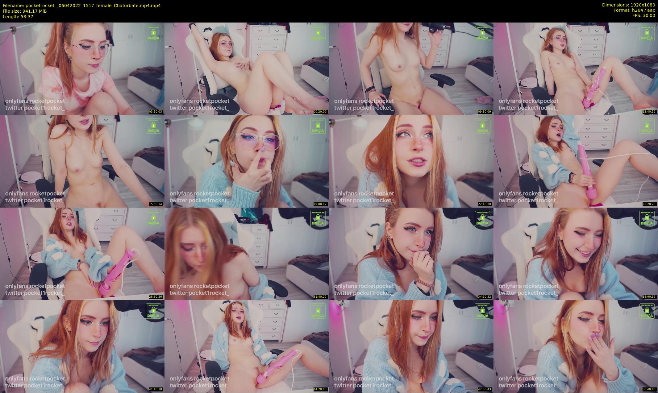 pocketrocket_ — 54 minute Chaturbate female cam show recording, 1080p, Apr 6, 2022