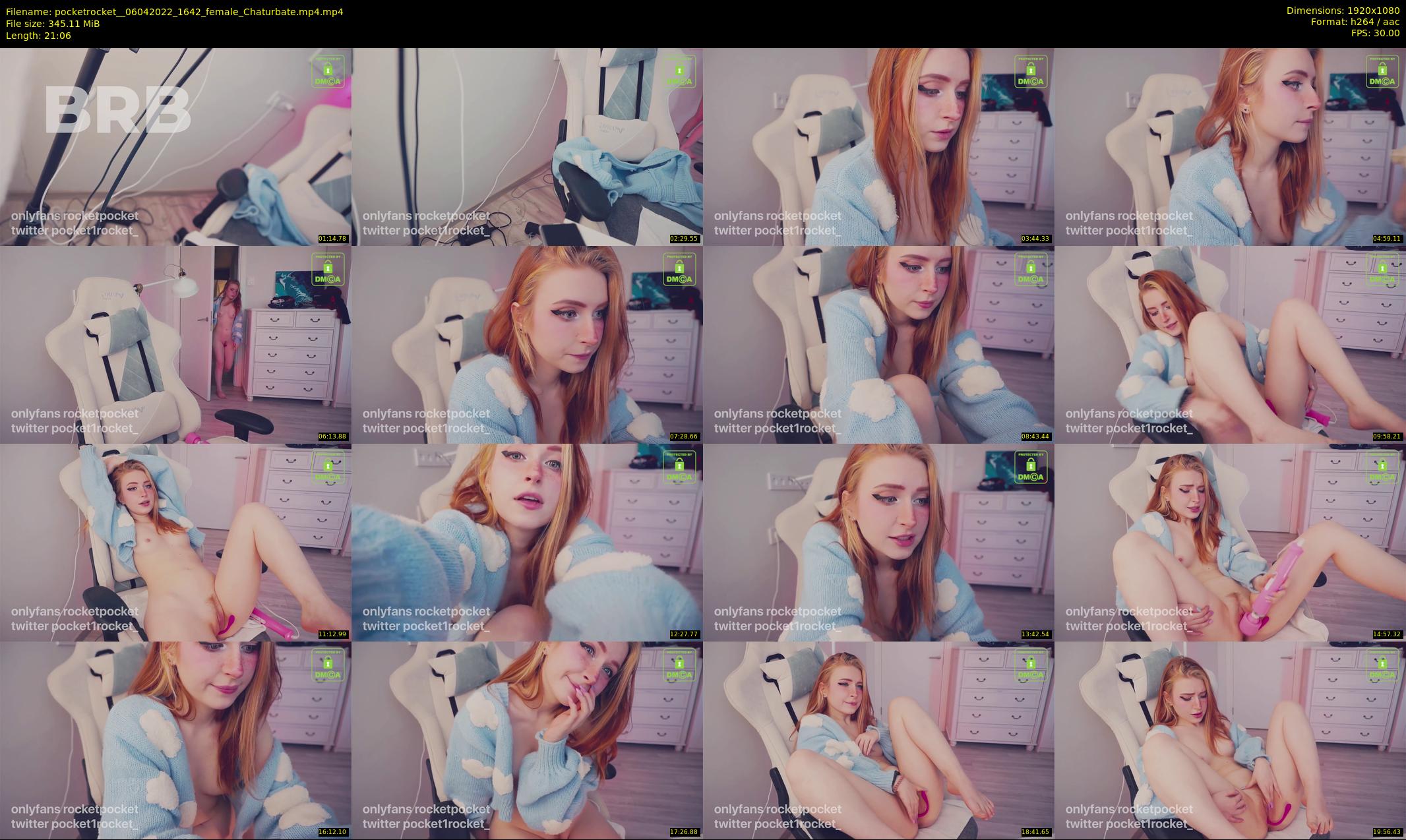 pocketrocket_ — 22 minute Chaturbate female cam show recording, 1080p, Apr 6, 2022