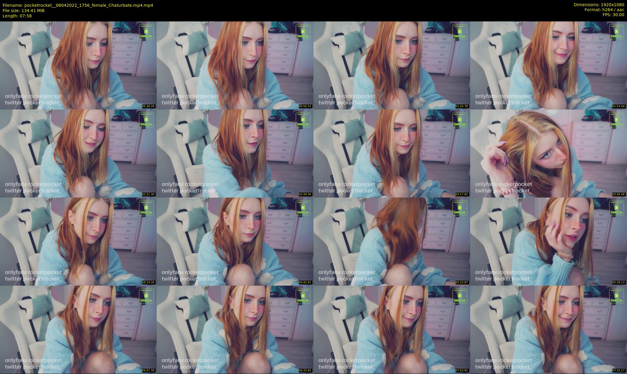 pocketrocket_ — 8 minute Chaturbate female cam show recording, 1080p, Apr 6, 2022