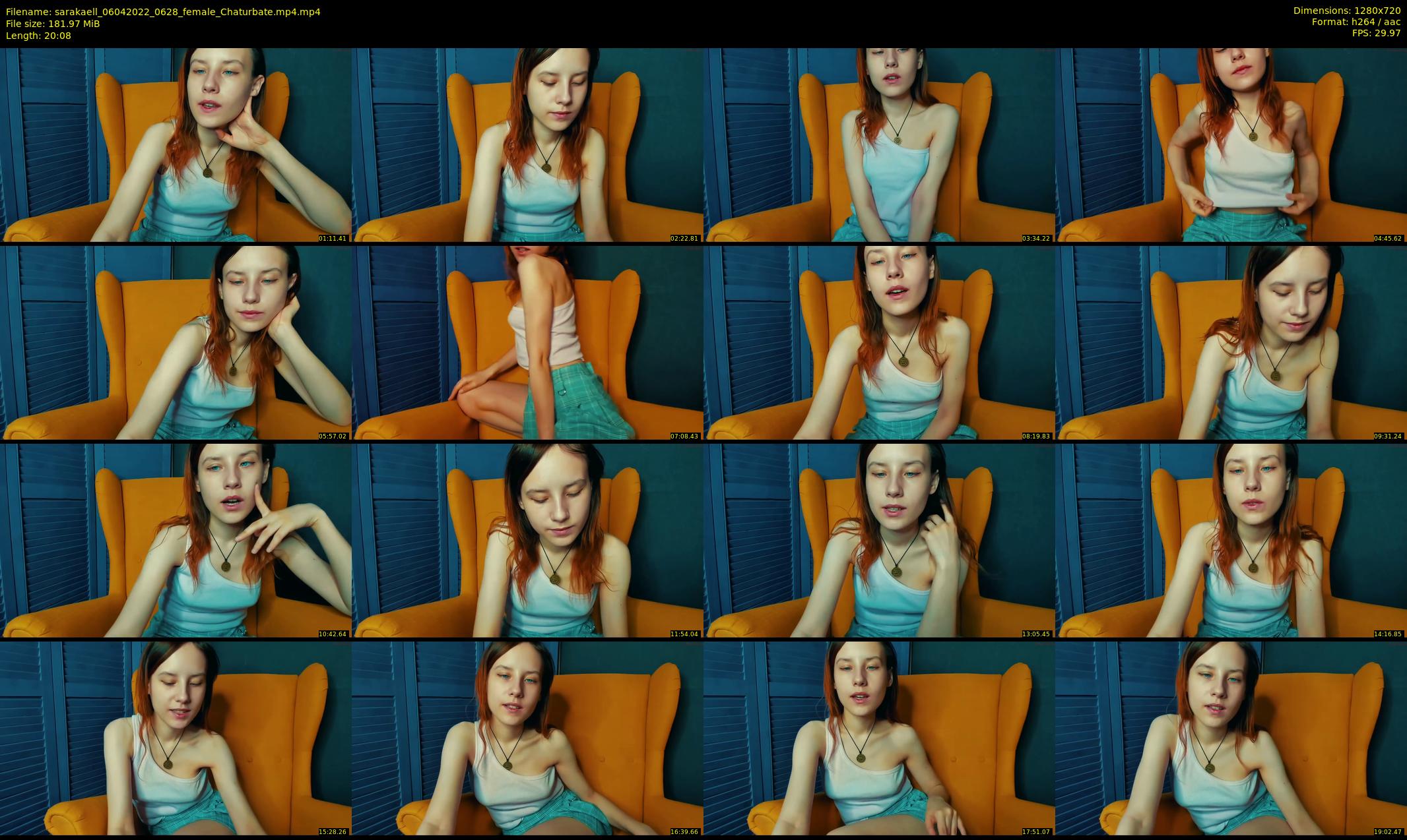 sarakaell — 21 minute Chaturbate female cam show recording, 720p, Apr 6, 2022
