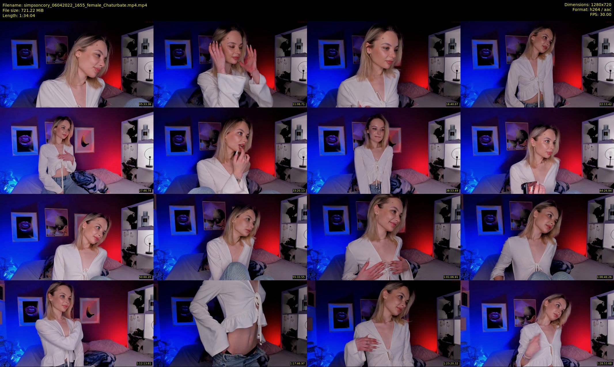 simpsoncory — 95 minute Chaturbate female cam show recording, 720p, Apr 6, 2022