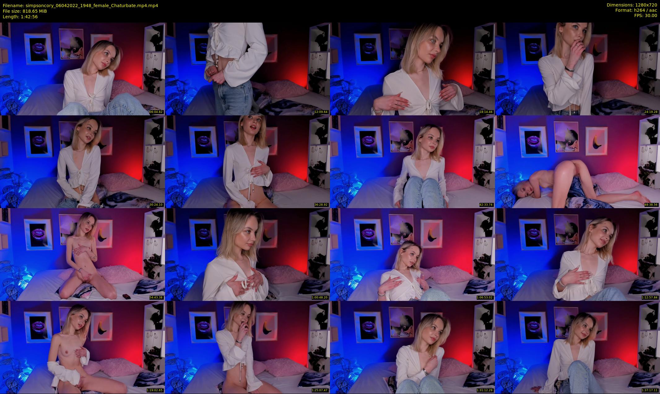 simpsoncory — 103 minute Chaturbate female cam show recording, 720p, Apr 6, 2022