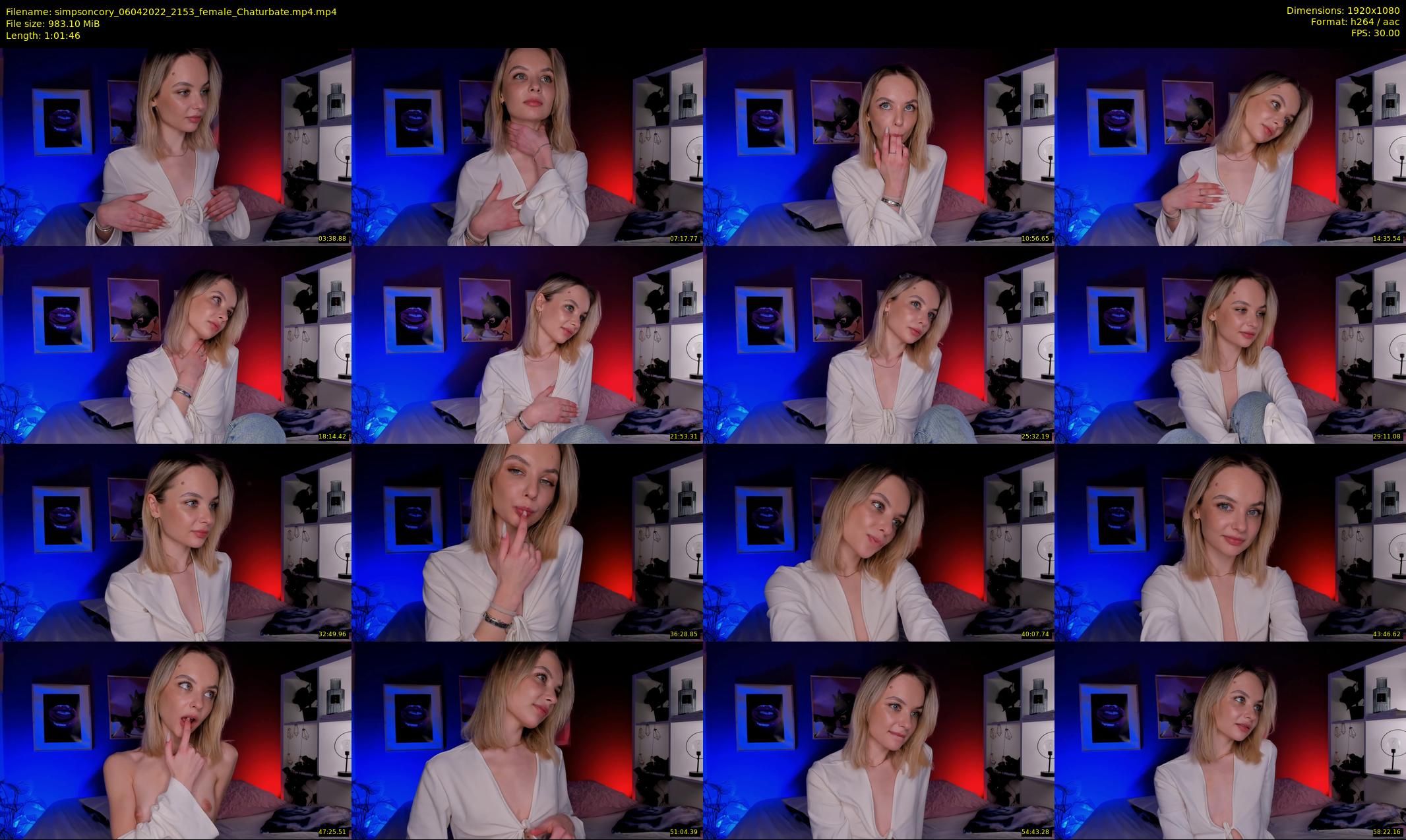 simpsoncory — 62 minute Chaturbate female cam show recording, 1080p, Apr 6, 2022