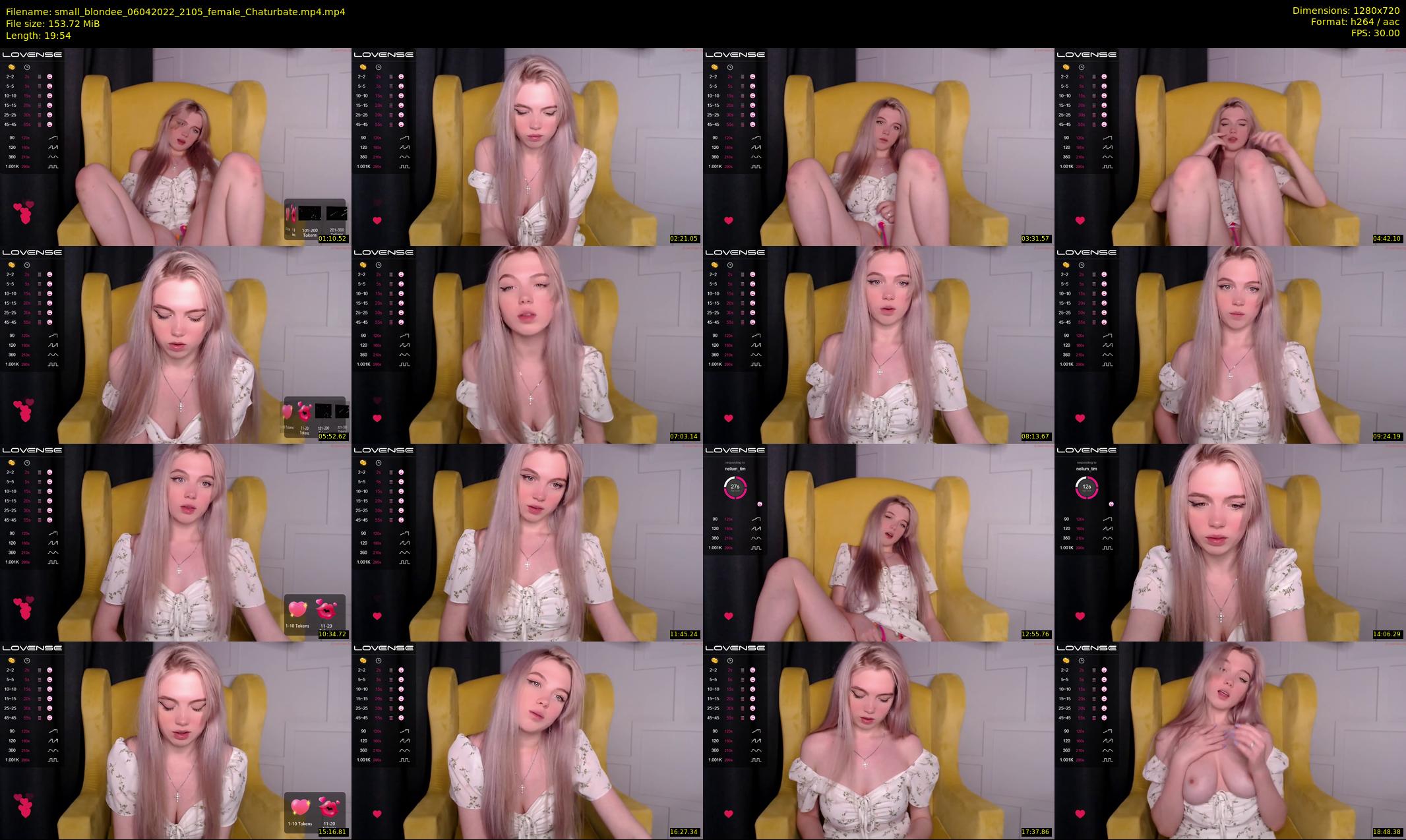 small_blondee — 20 minute Chaturbate female cam show recording, 720p, Apr 6, 2022