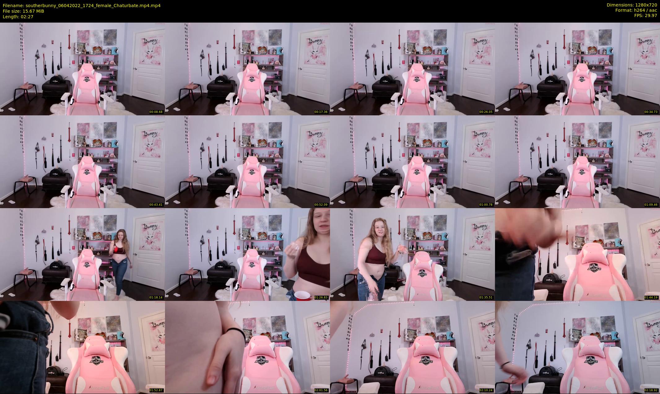 southerbunny — 3 minute Chaturbate female cam show recording, 720p, Apr 6, 2022