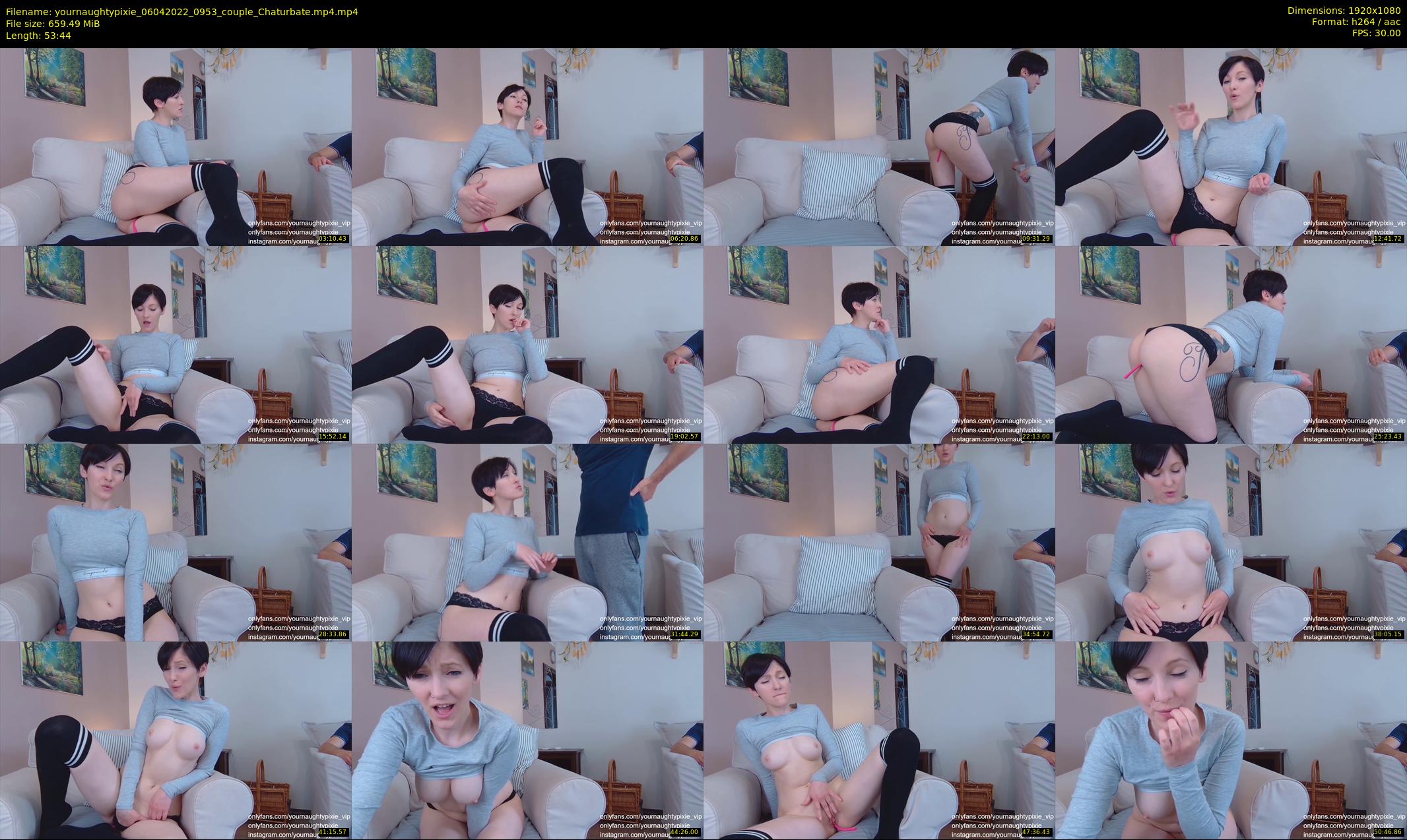 yournaughtypixie — 54 minute Chaturbate couple cam show recording, 1080p, Apr 6, 2022