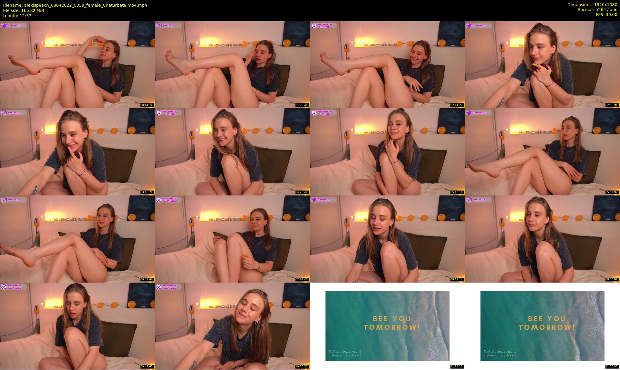 alexispeach — 13 minute Chaturbate female cam show recording, 1080p, Apr 8, 2022