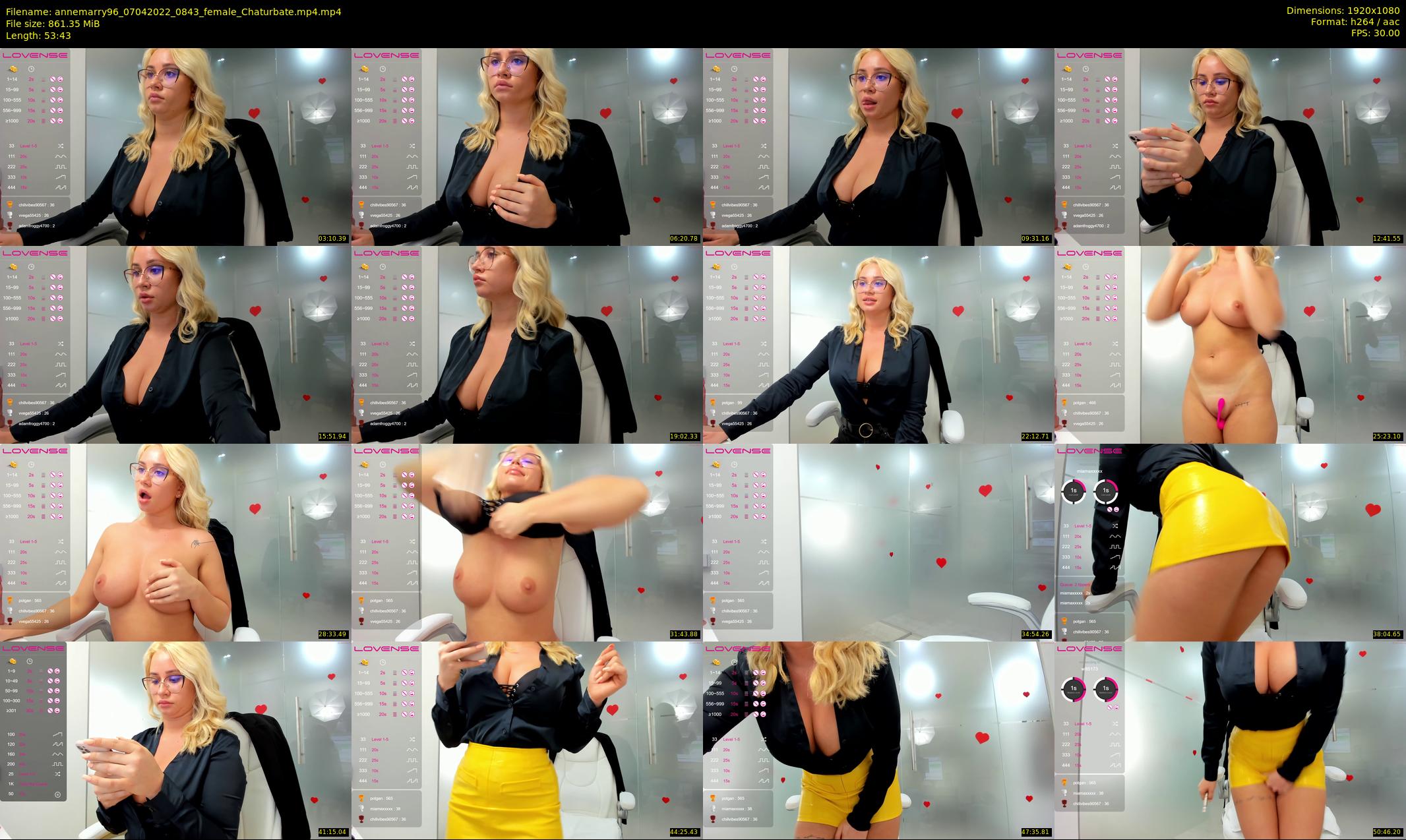 annemarry96 — 54 minute Chaturbate female cam show recording, 1080p, Apr 7, 2022