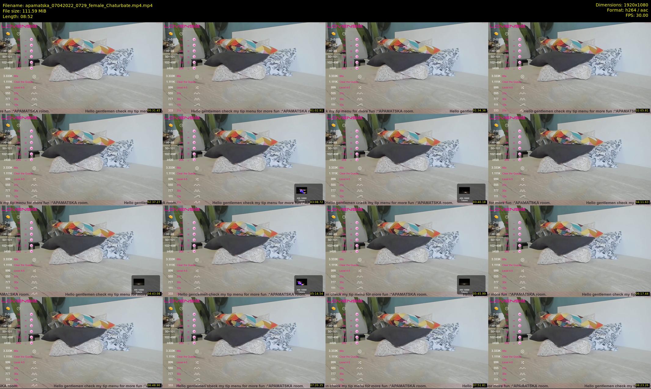 apamatska — 9 minute Chaturbate female cam show recording, 1080p, Apr 7, 2022