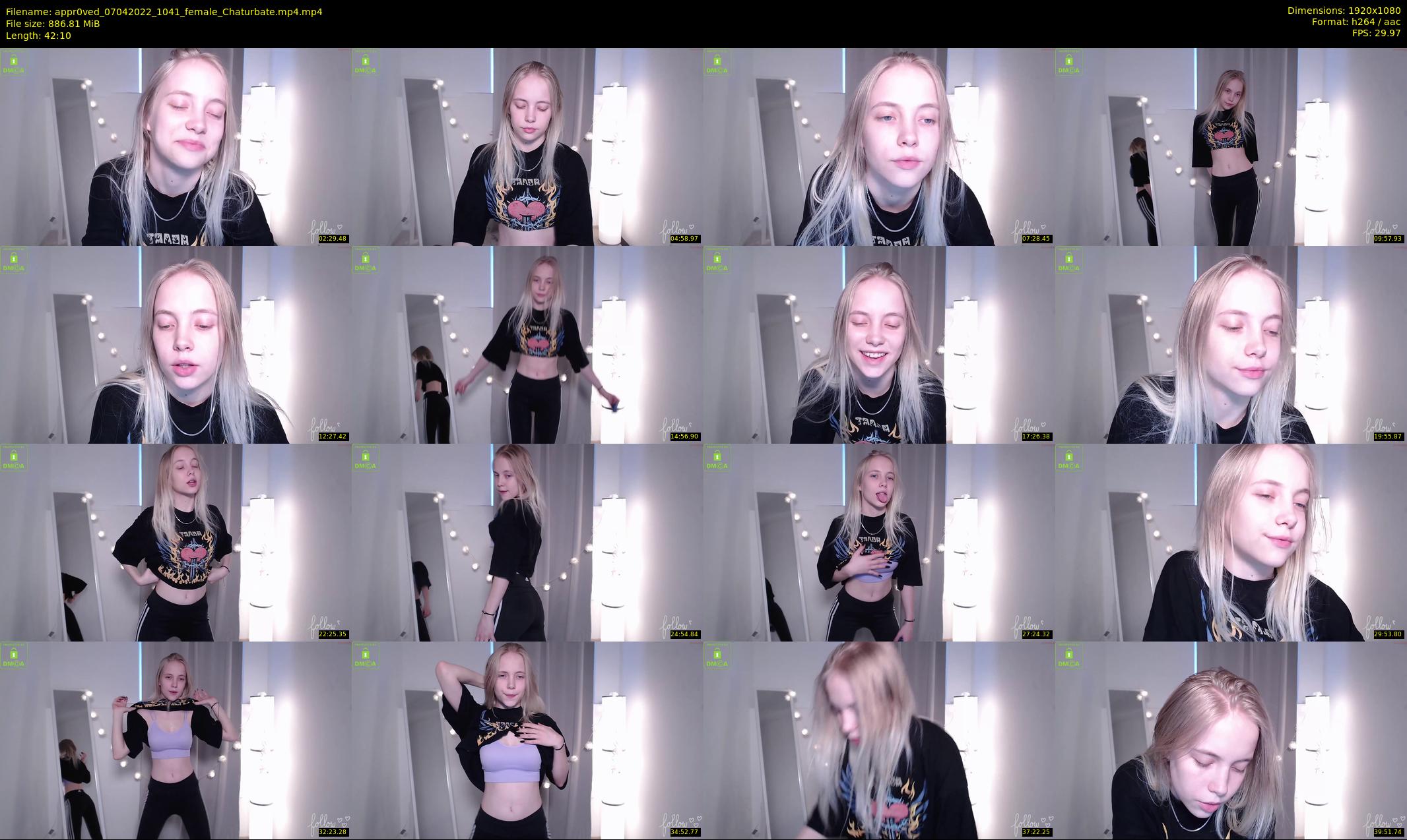 appr0ved — 43 minute Chaturbate female cam show recording, 1080p, Apr 7, 2022