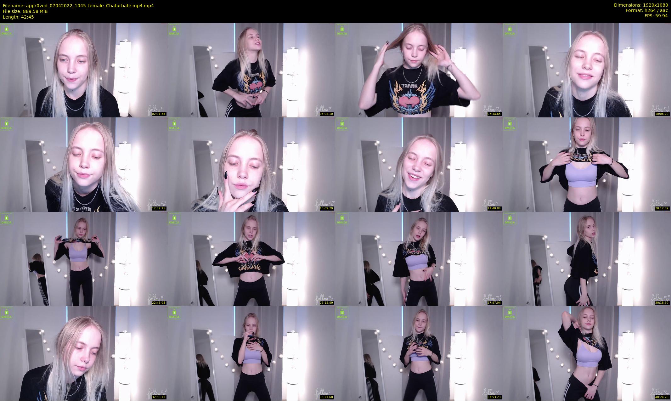 appr0ved — 43 minute Chaturbate female cam show recording, 1080p, Apr 7, 2022