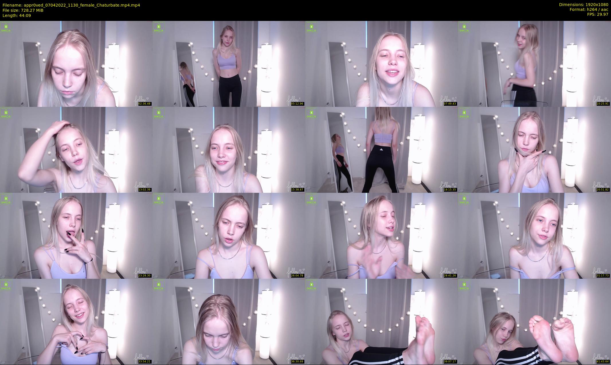 appr0ved — 45 minute Chaturbate female cam show recording, 1080p, Apr 7, 2022