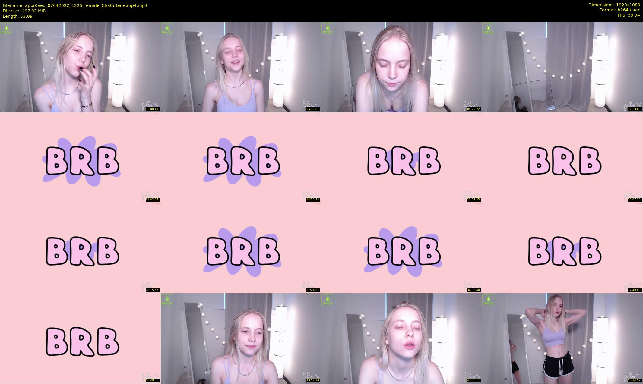 appr0ved — 54 minute Chaturbate female cam show recording, 1080p, Apr 7, 2022