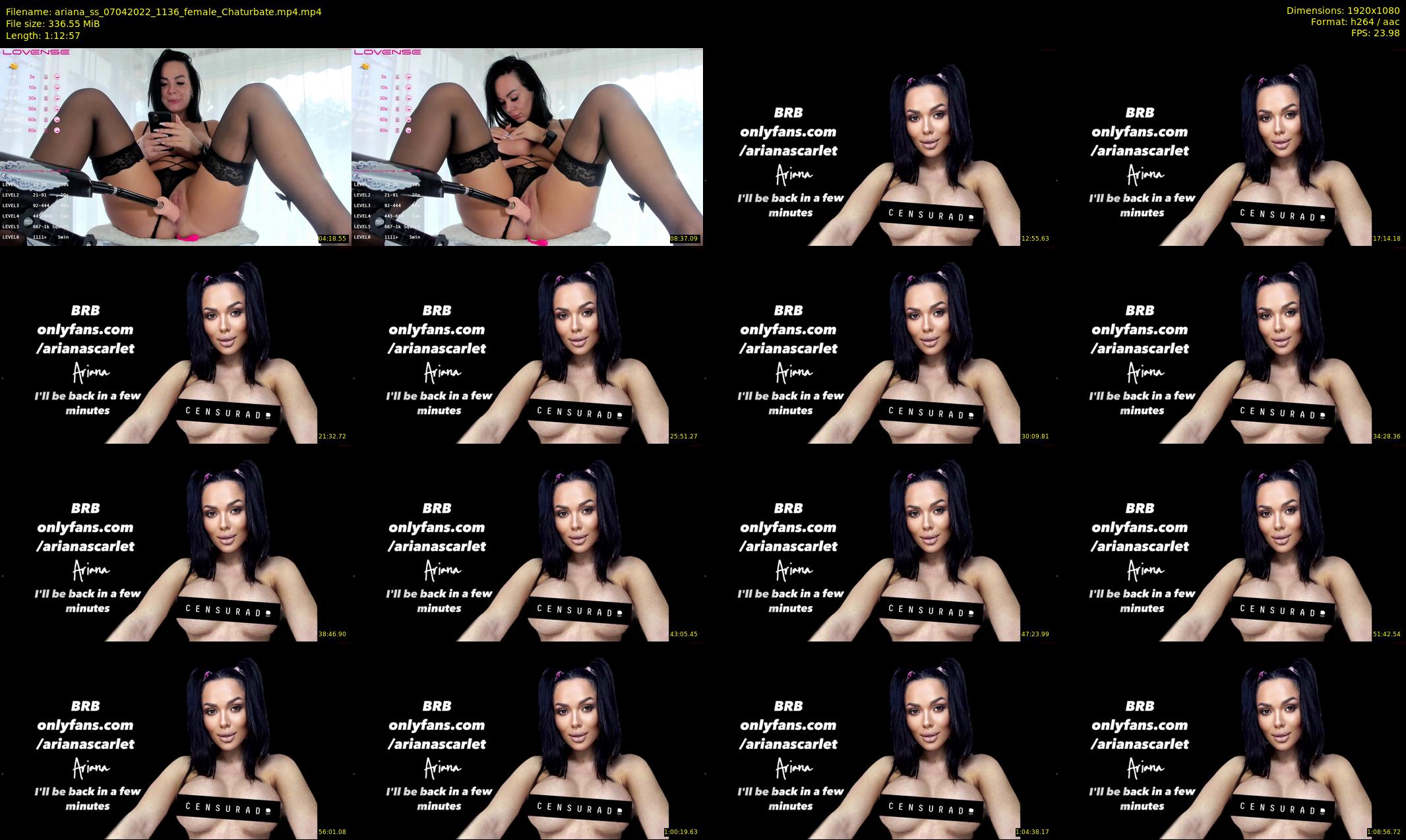 ariana_ss — 73 minute Chaturbate female cam show recording, 1080p, Apr 7, 2022