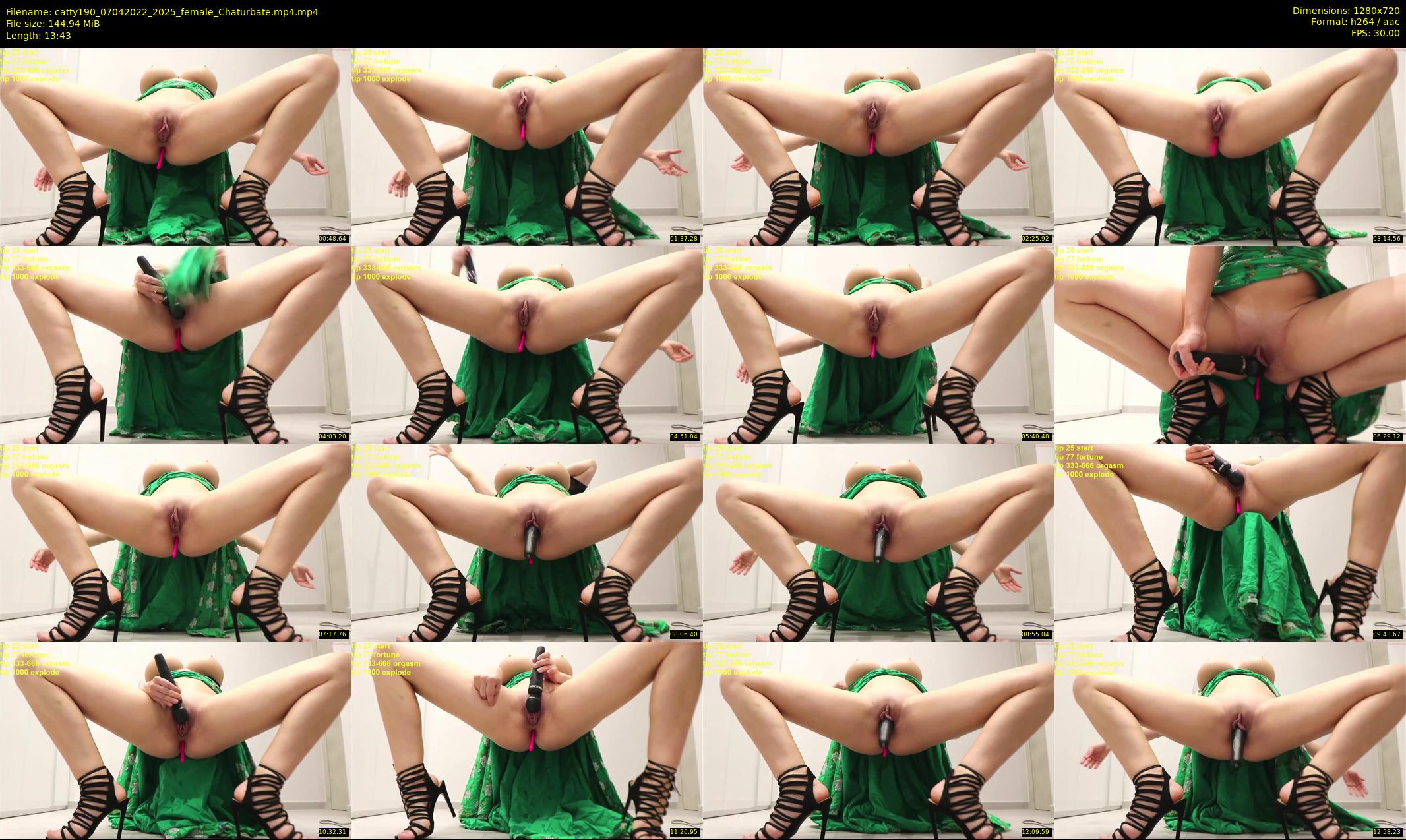 catty190 — 14 minute Chaturbate female cam show recording, 720p, Apr 7, 2022