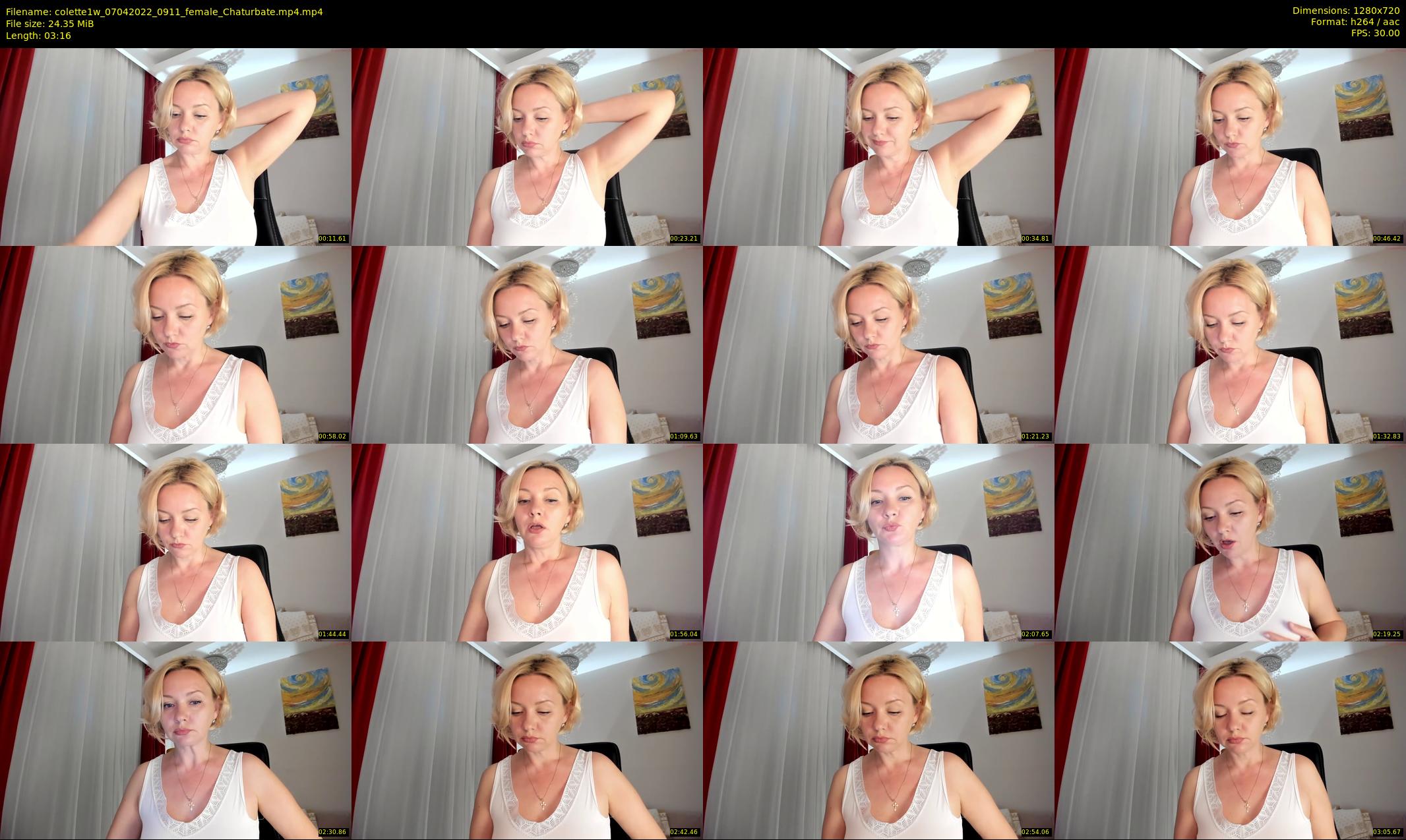 colette1w — 4 minute Chaturbate female cam show recording, 720p, Apr 7, 2022
