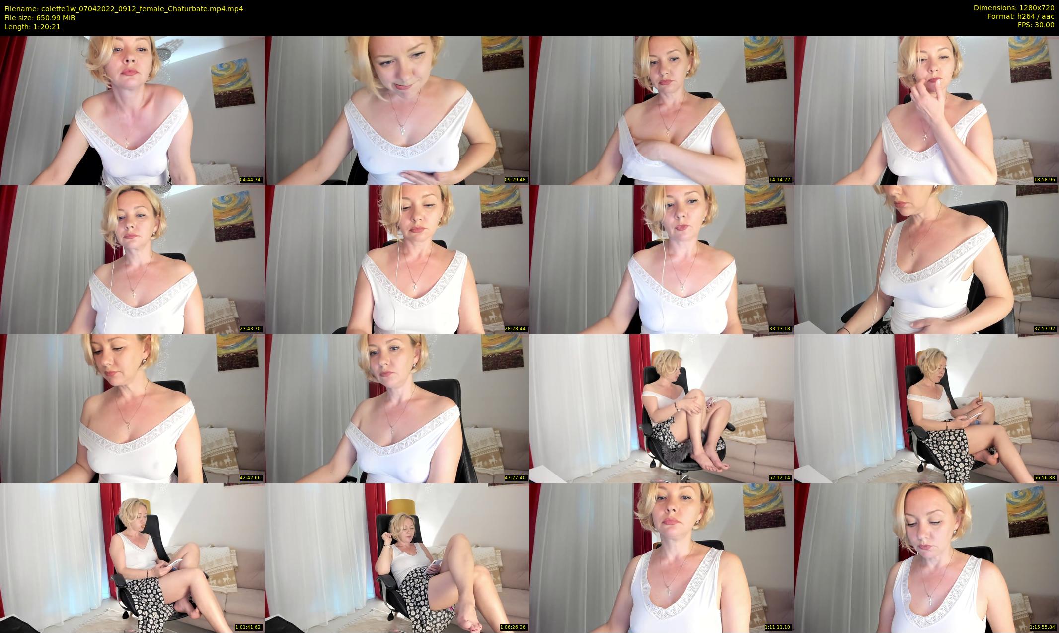 colette1w — 81 minute Chaturbate female cam show recording, 720p, Apr 7, 2022