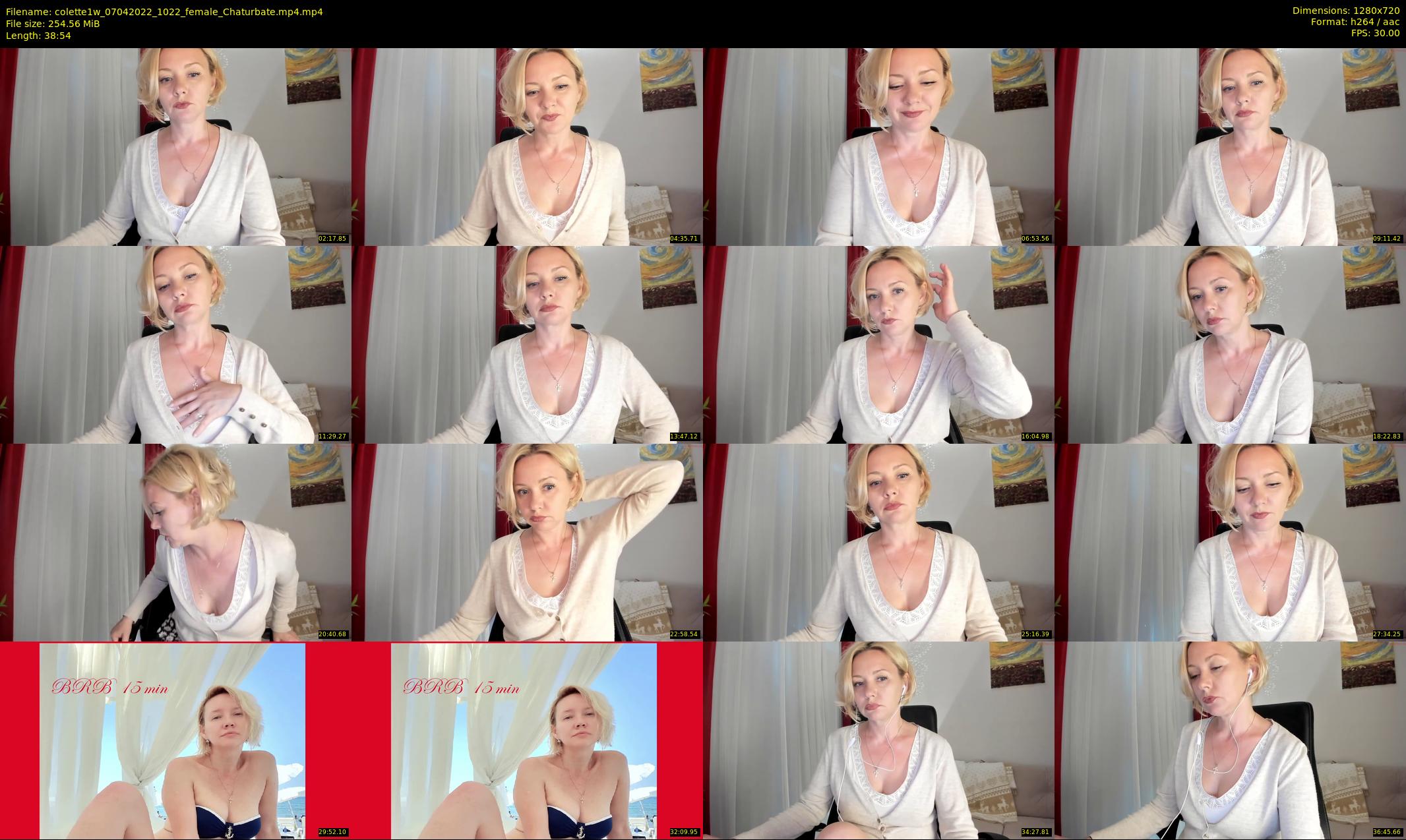 colette1w — 39 minute Chaturbate female cam show recording, 720p, Apr 7, 2022