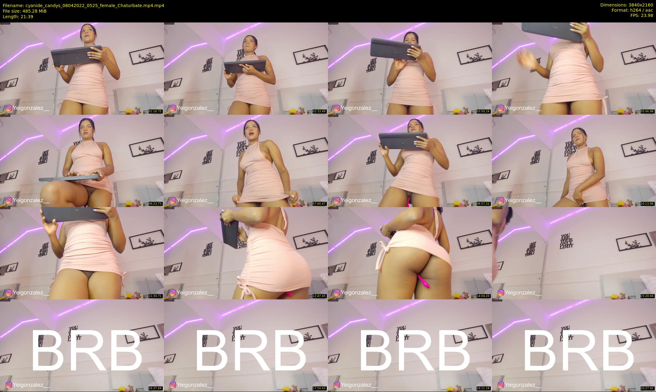 cyanide_candys — 22 minute Chaturbate female cam show recording, 4K, Apr 8, 2022