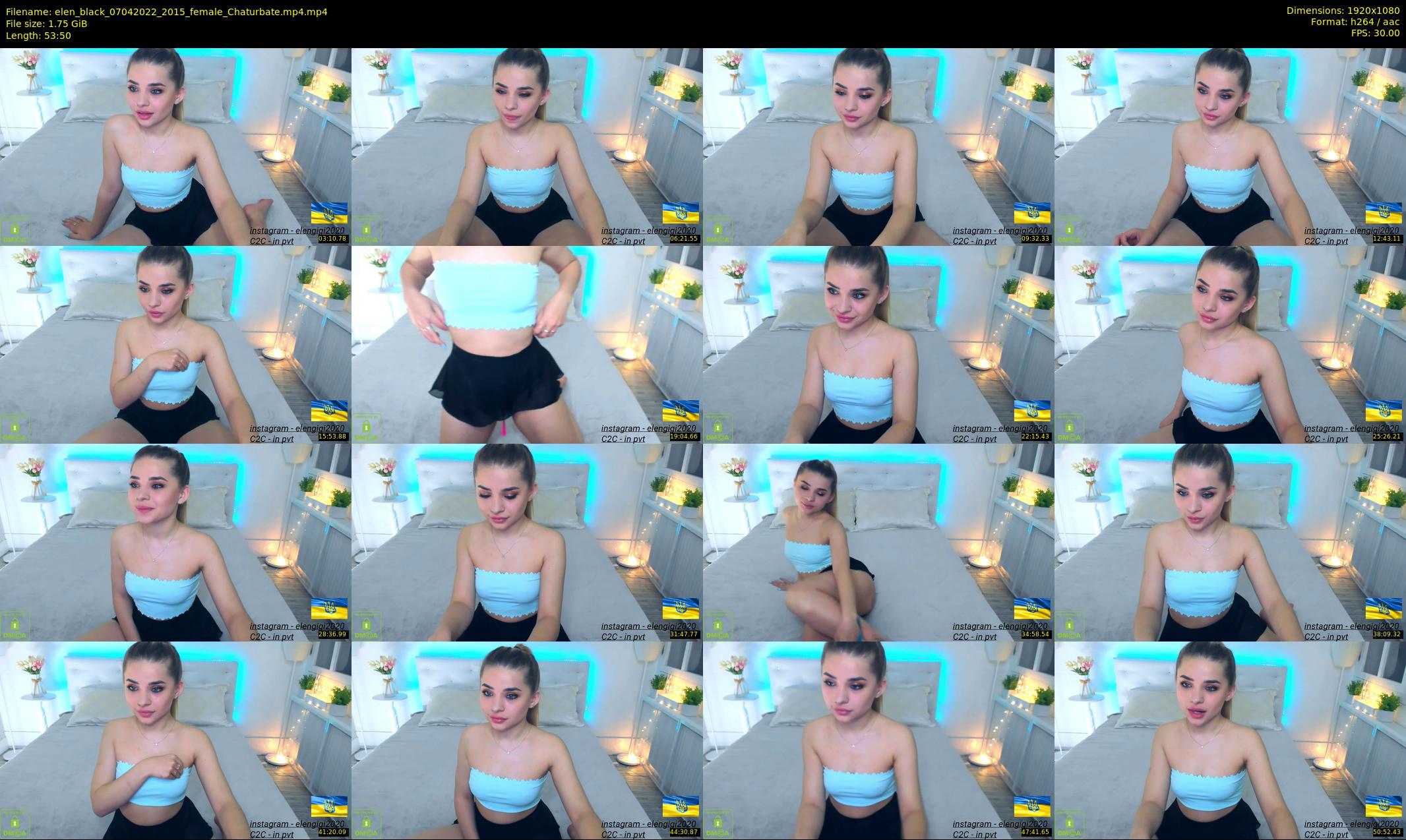 elen_black — 54 minute Chaturbate female cam show recording, 1080p, Apr 7, 2022