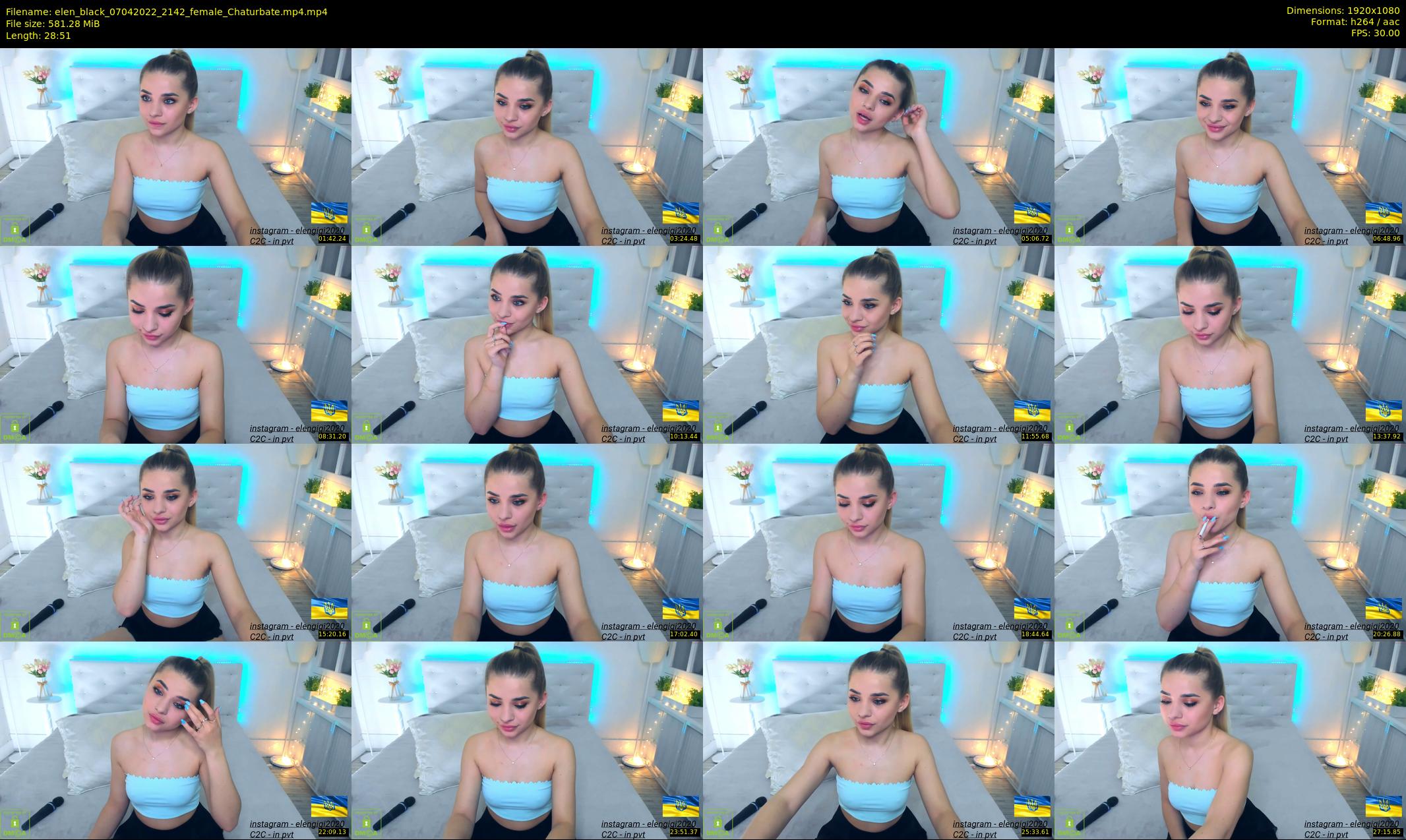 elen_black — 29 minute Chaturbate female cam show recording, 1080p, Apr 7, 2022