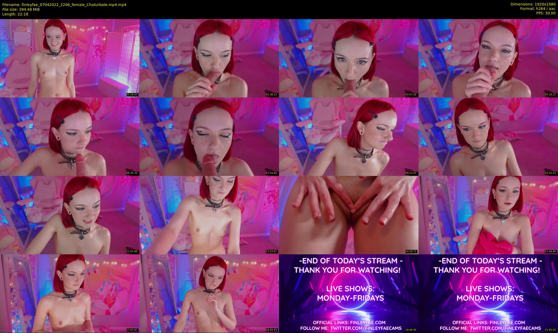 finleyfae — 23 minute Chaturbate female cam show recording, 1080p, Apr 7, 2022